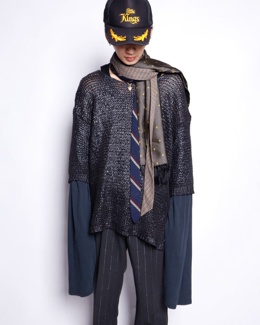 *one-off hybrid luster pullover