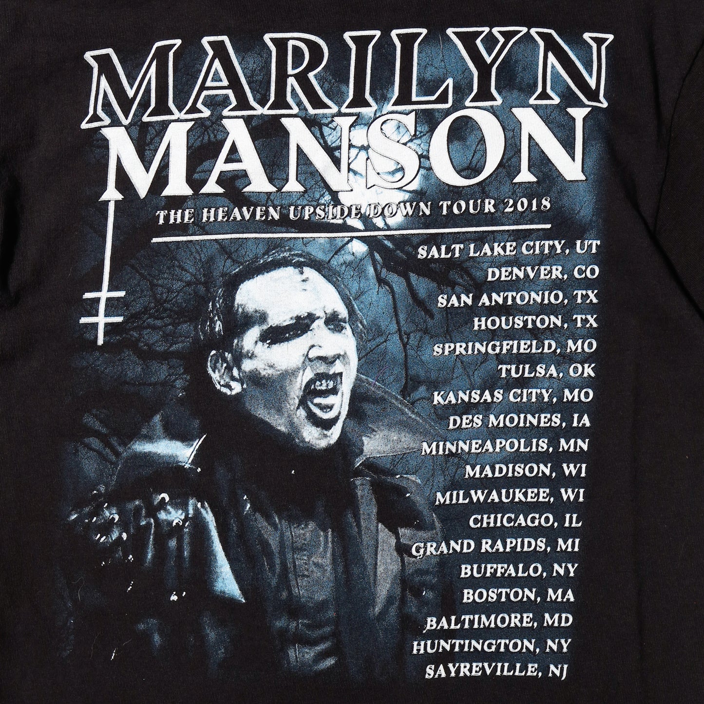 vintage 2018's Marilyn Manson "upside down tour" t-shirt