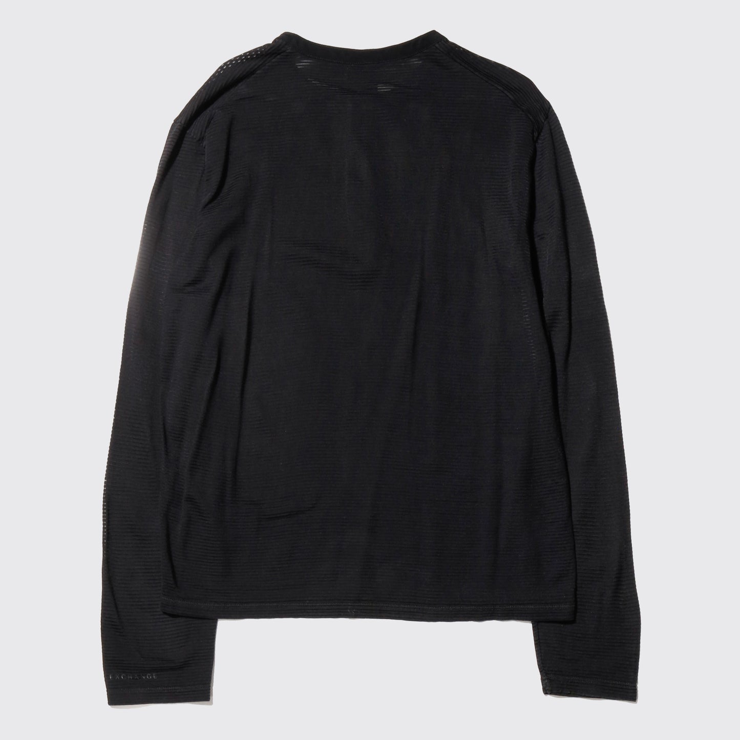 vintage 00's armani exchange henry neck border sheer l/s