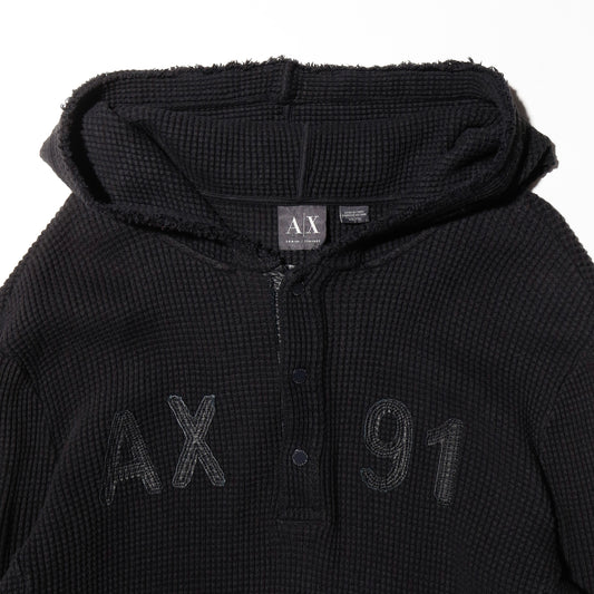 vintage 00's armani exchange thermal hoodie