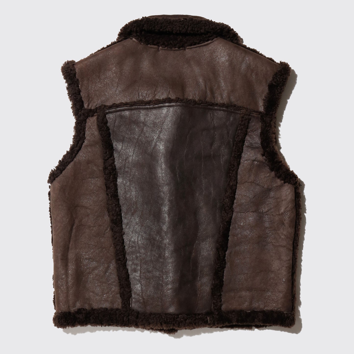 vintage shearling mouton vest
