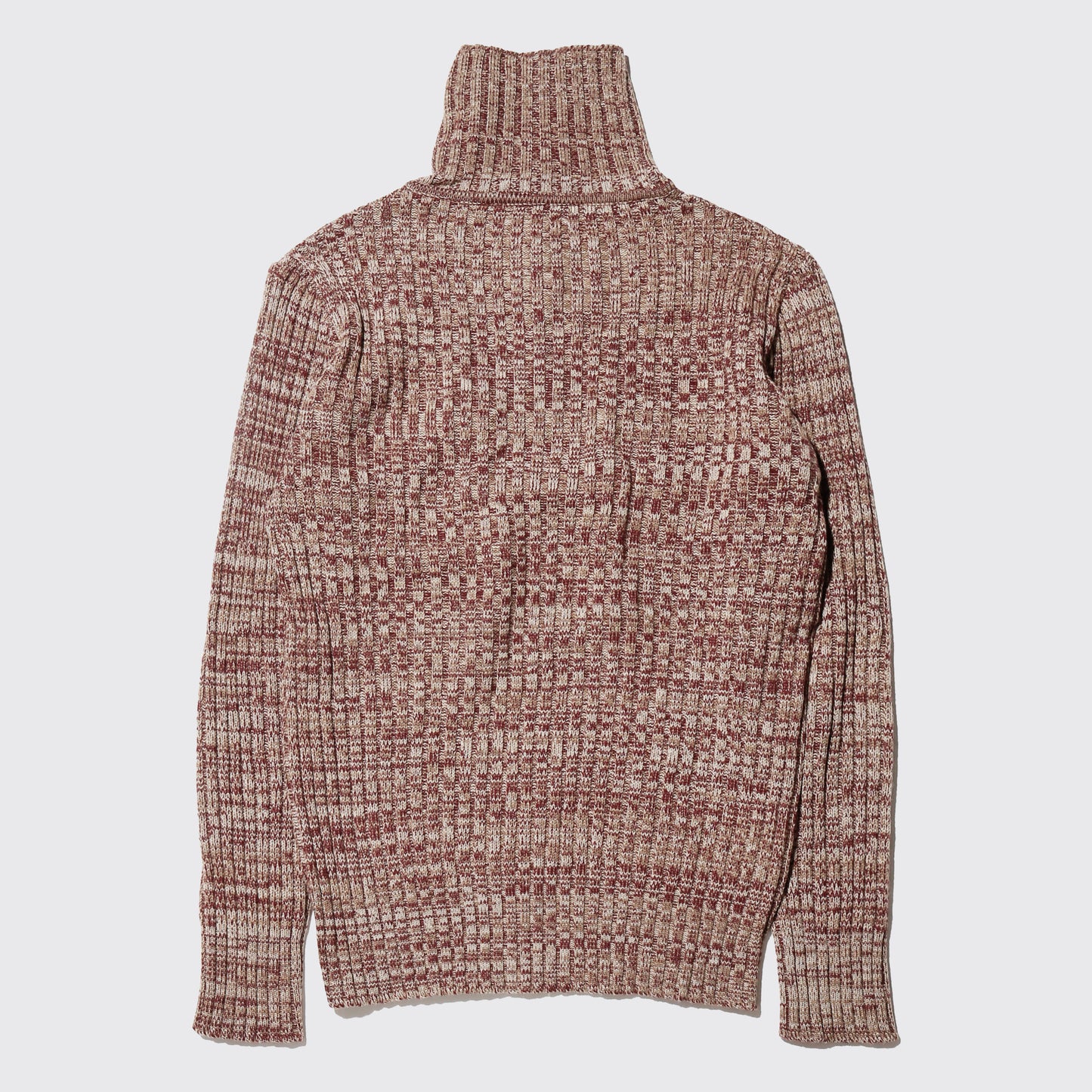 vintage 70's leather combi melange sweater