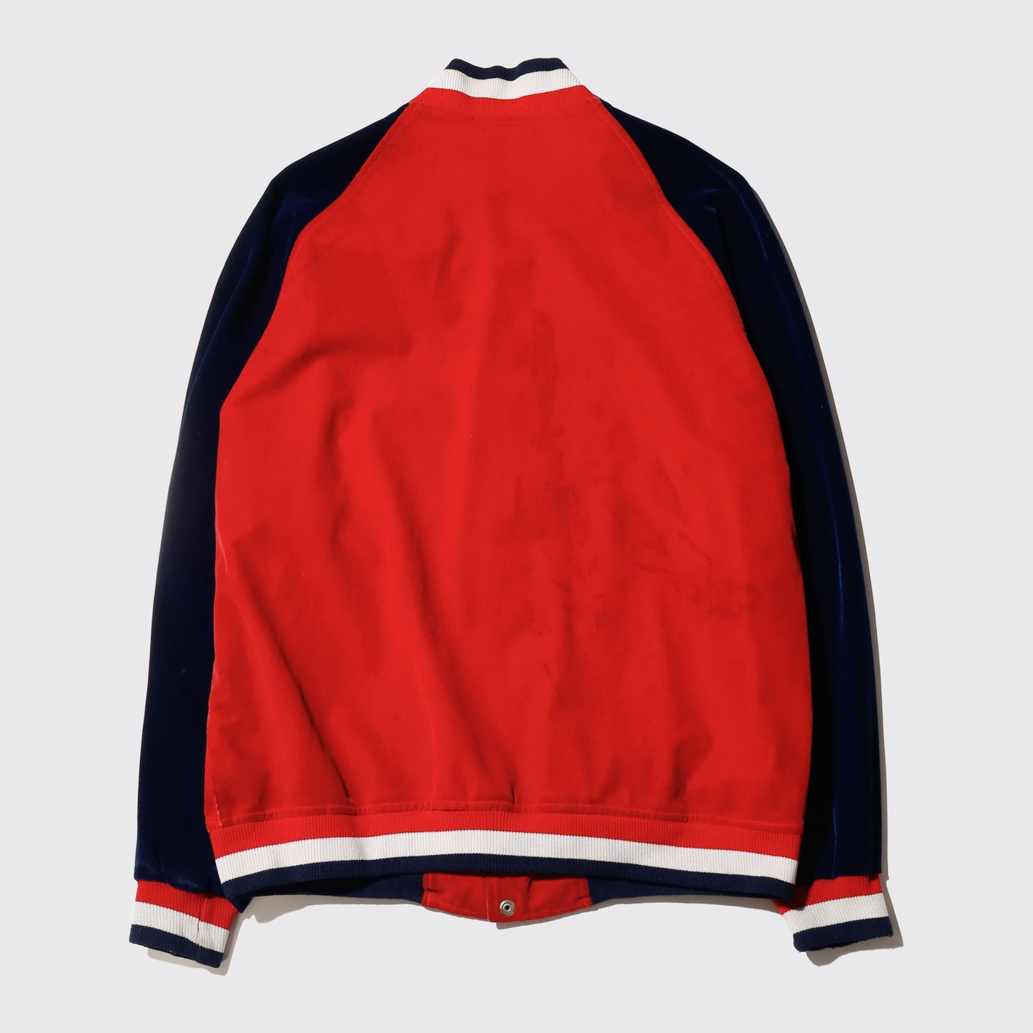 *one-off custom velvet varsity jacket