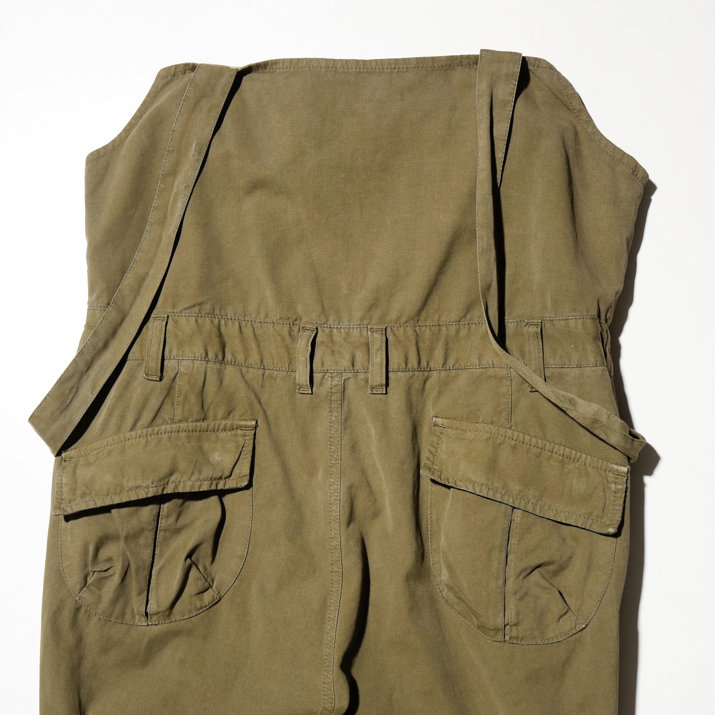 vintage silver king cargo salopette, detachable pocket