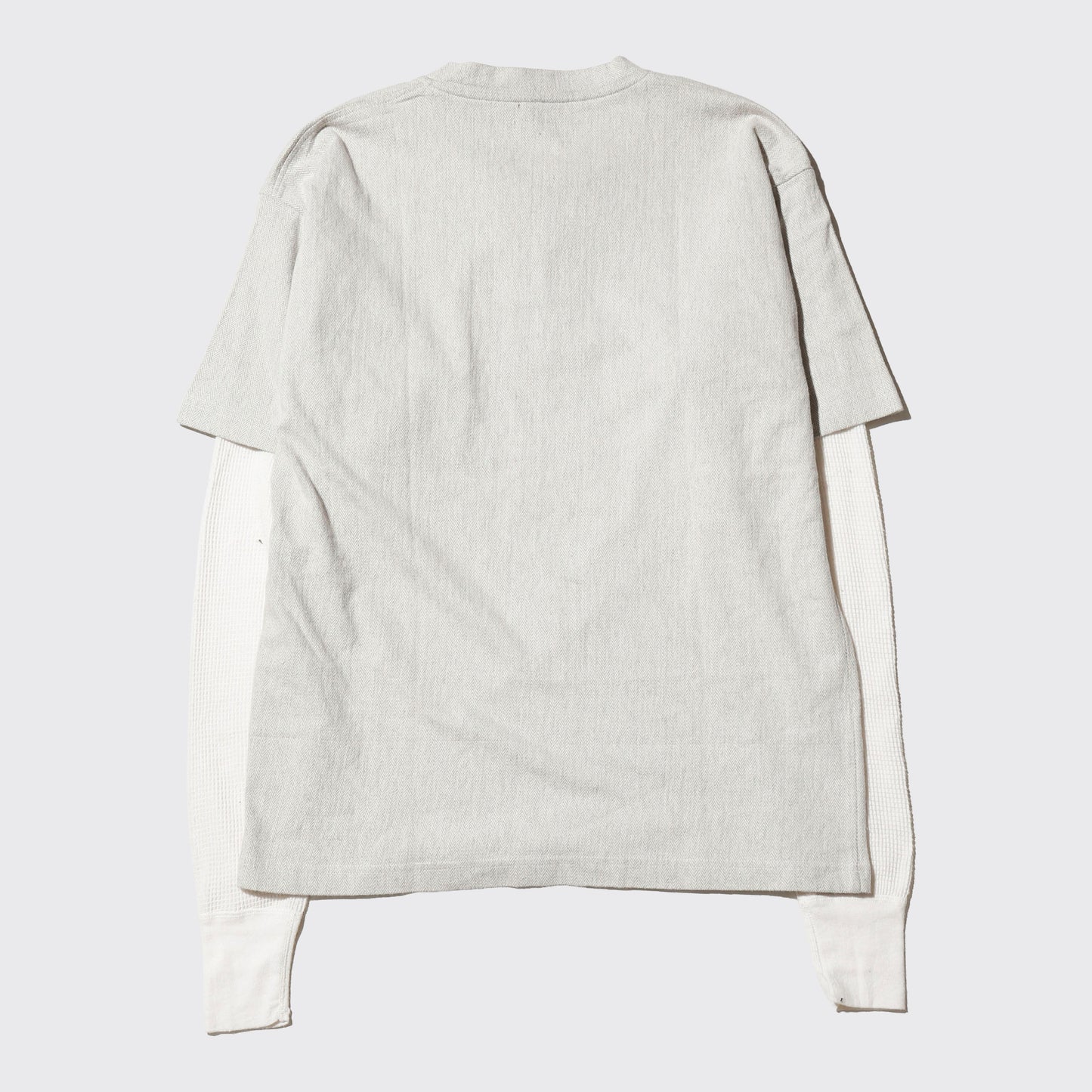 vintage hybrid lace up herringbone pullover