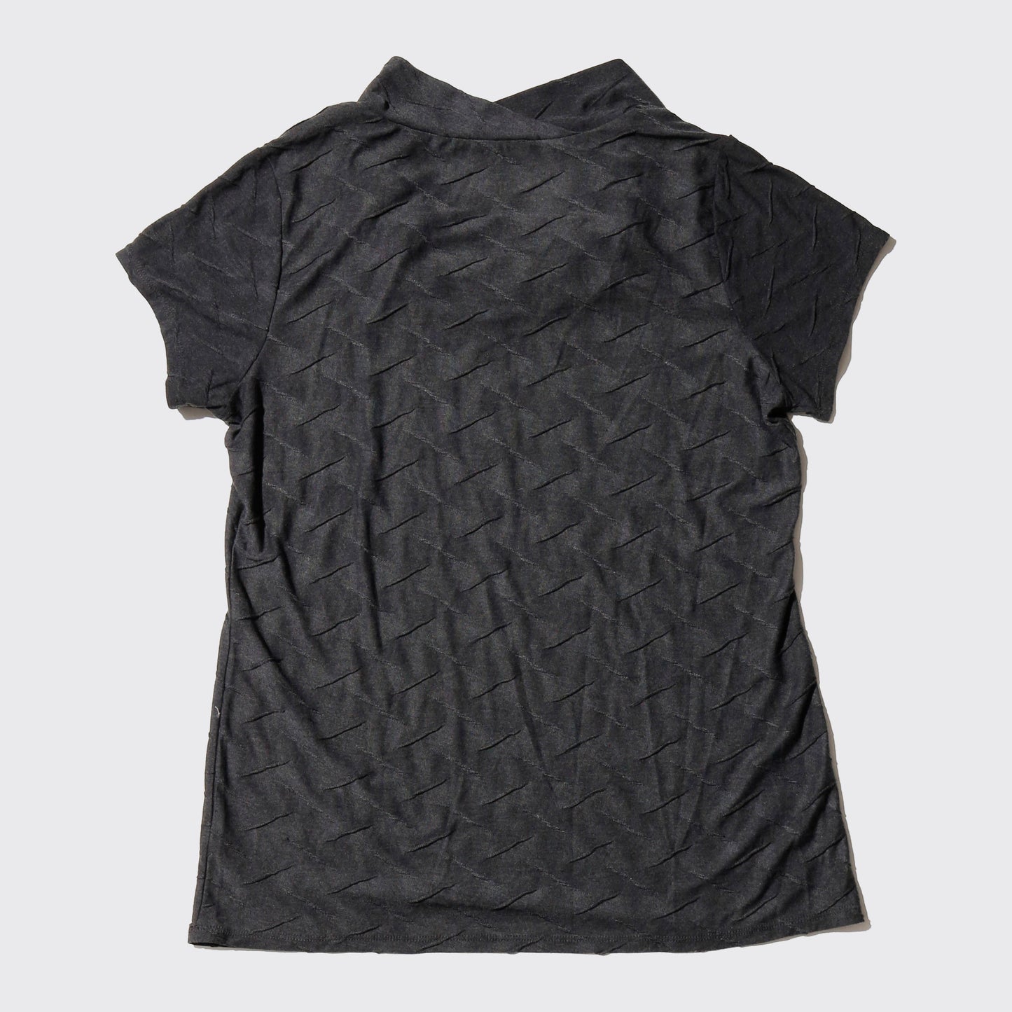 vintage textured cowl neck h/s