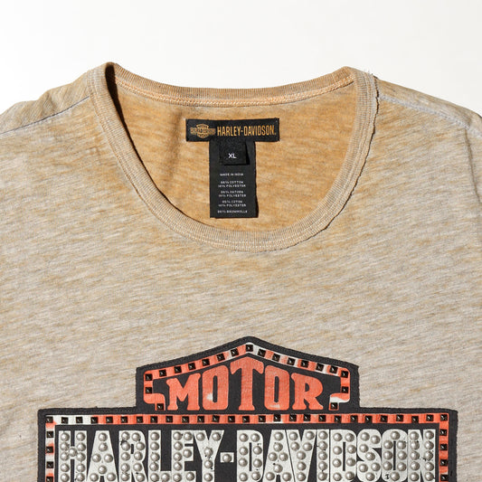 vintage harley-davidson acid studded logo t-shirt