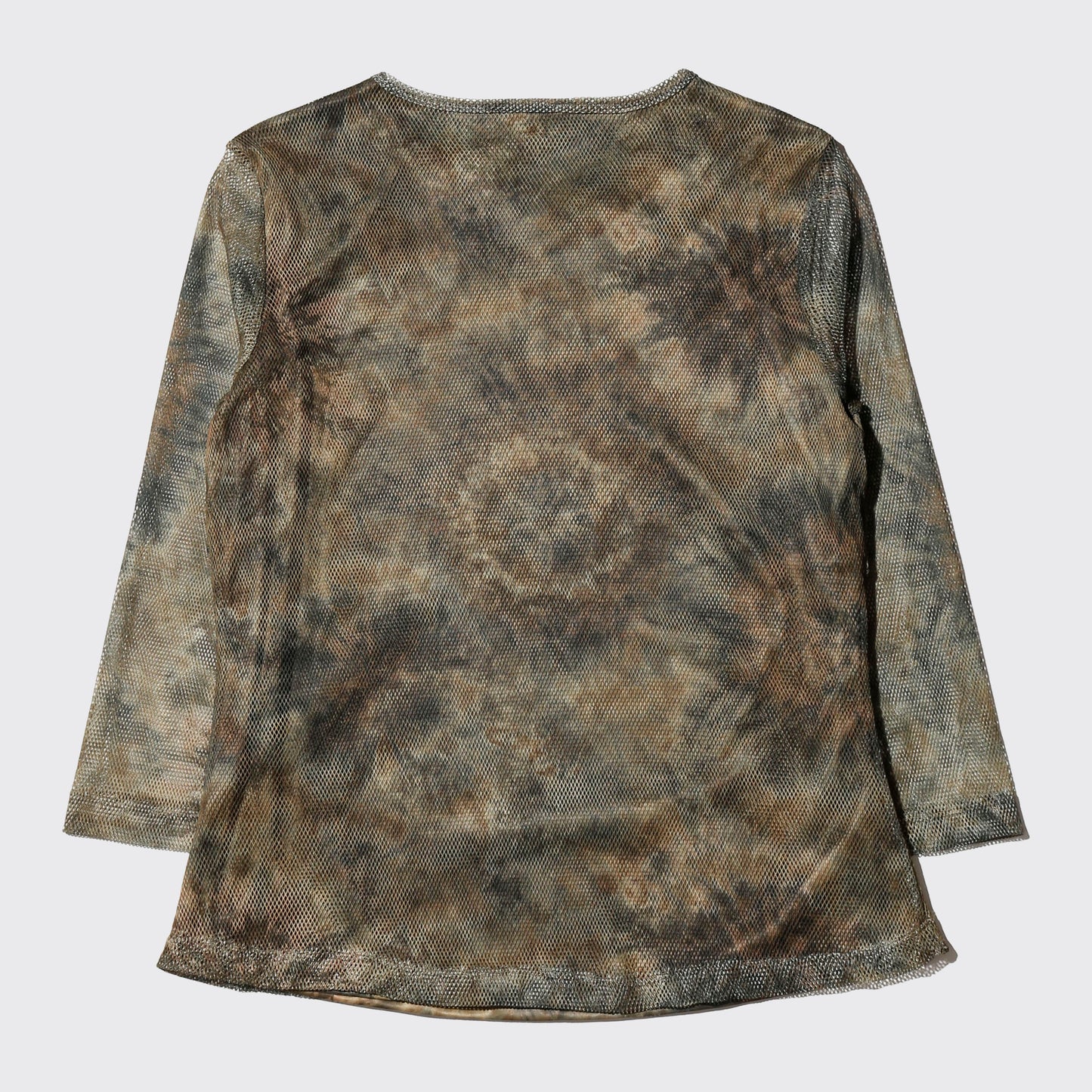 vintage mesh layered acid cut sew
