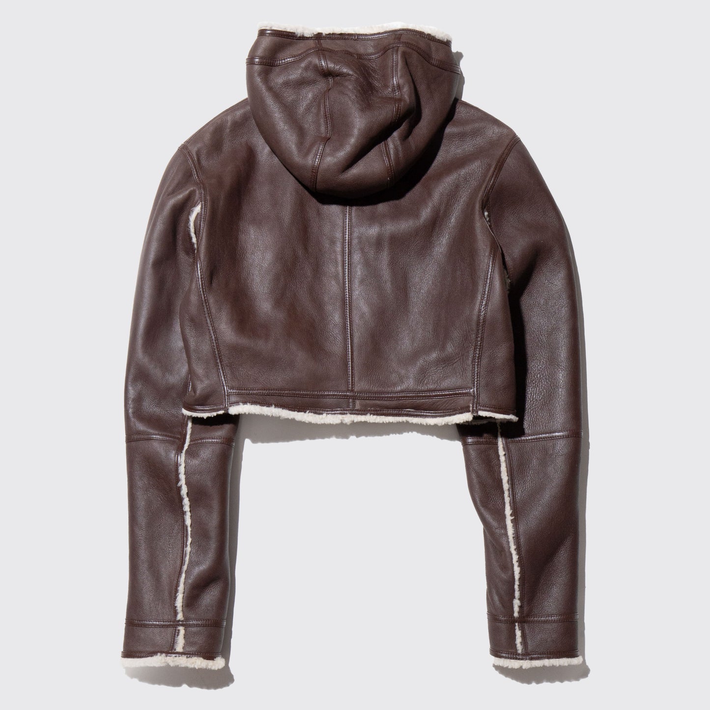 vintage cropped faux mouton jacket