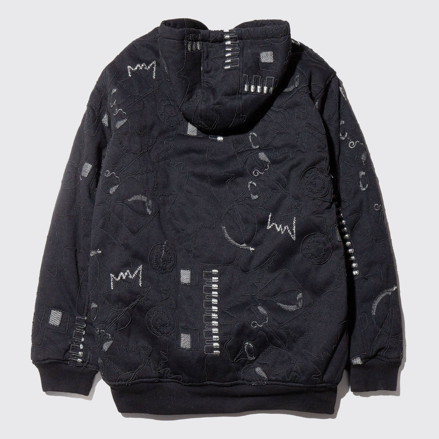 vintage broderied boa hoodie