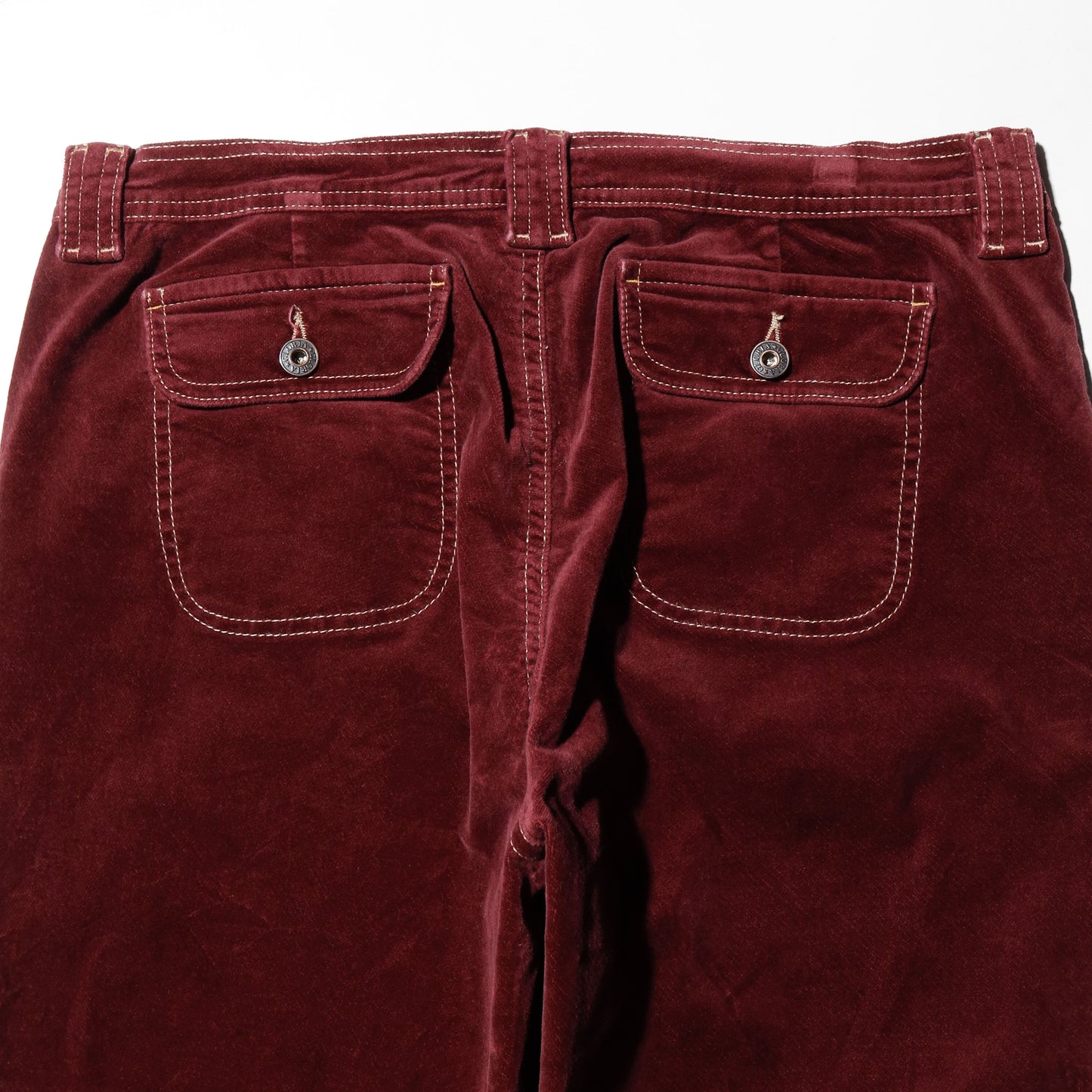 vintage velvet flare trousers