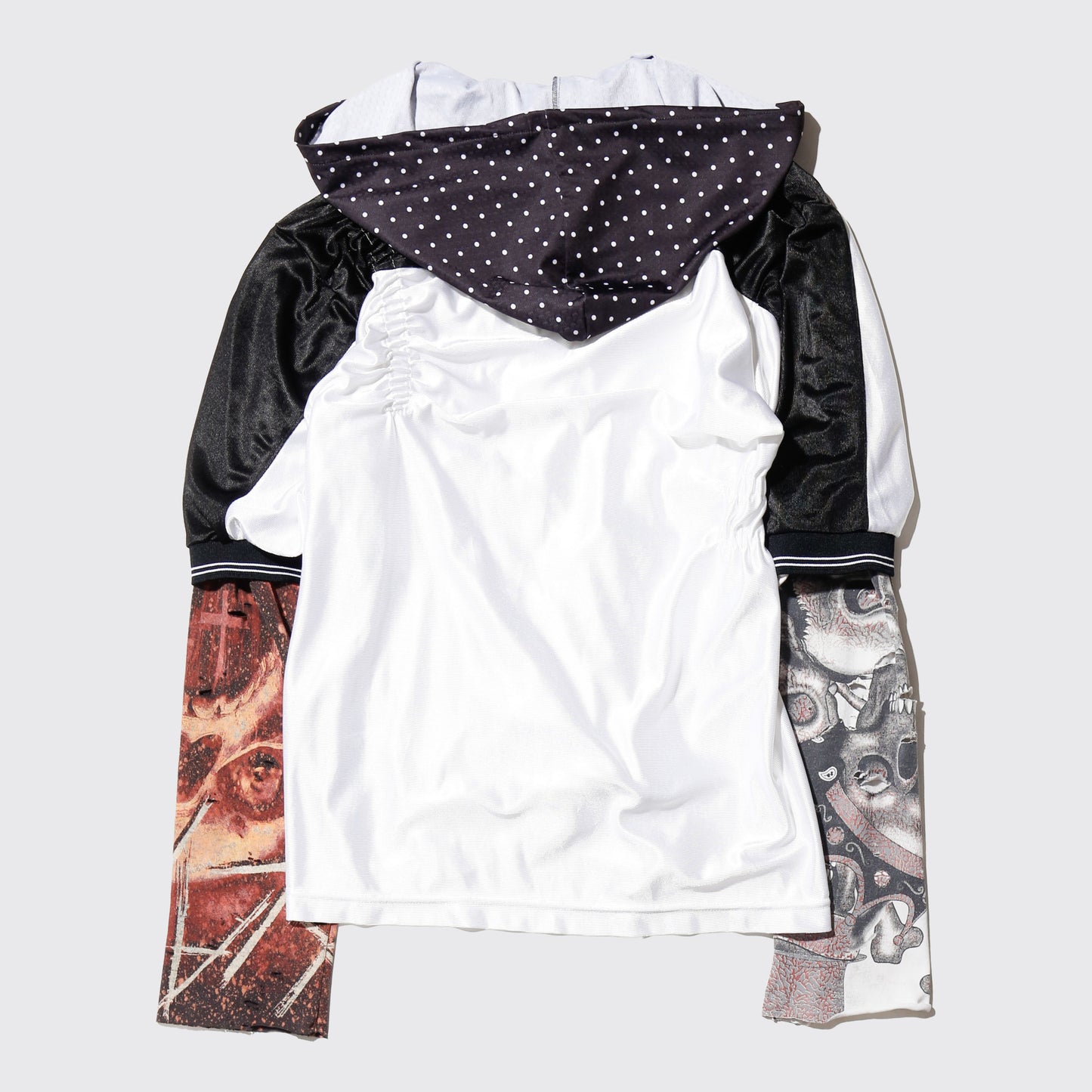 *one-off hybrid gathering hoodie