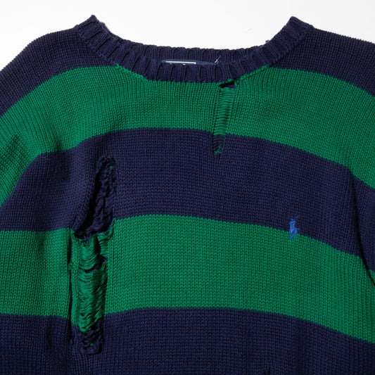 vintage polo ralph lauren broken border sweater