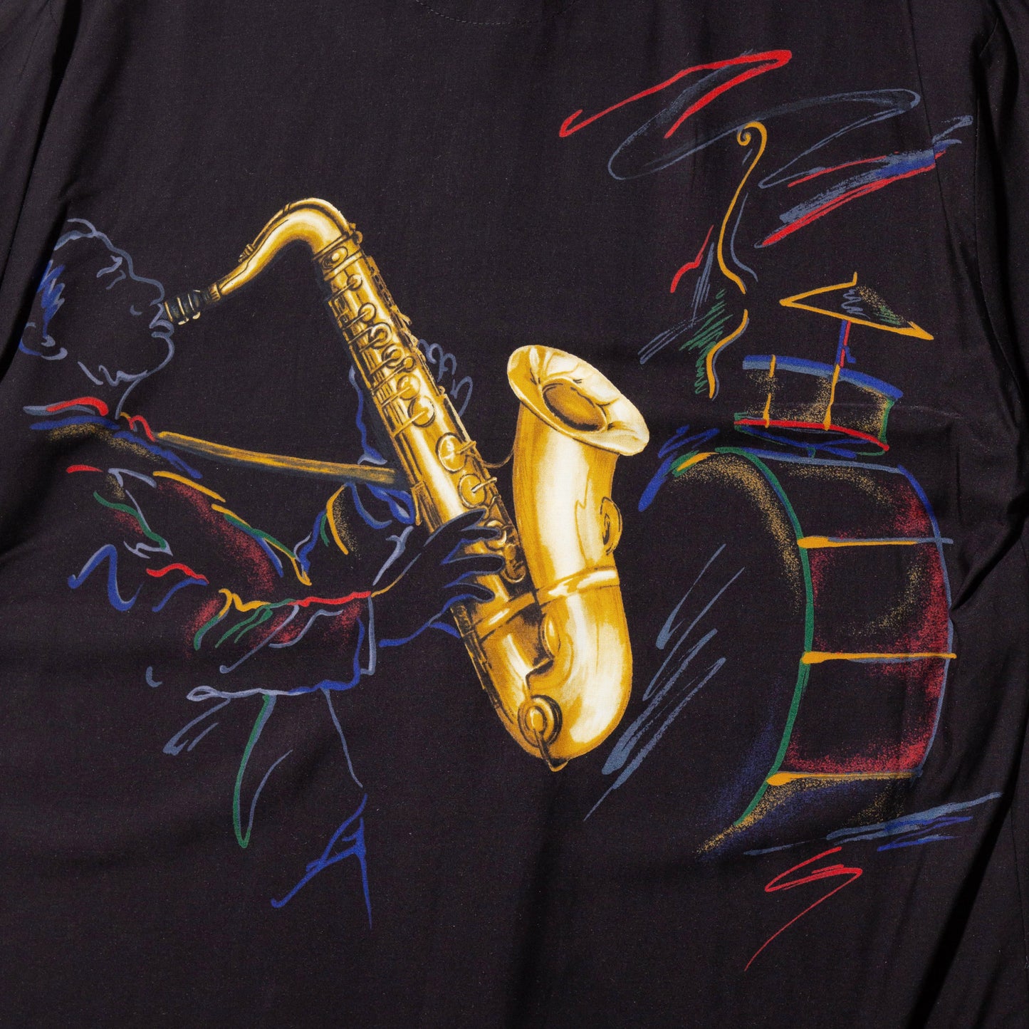 vintage saxophone rayon h/s shirt