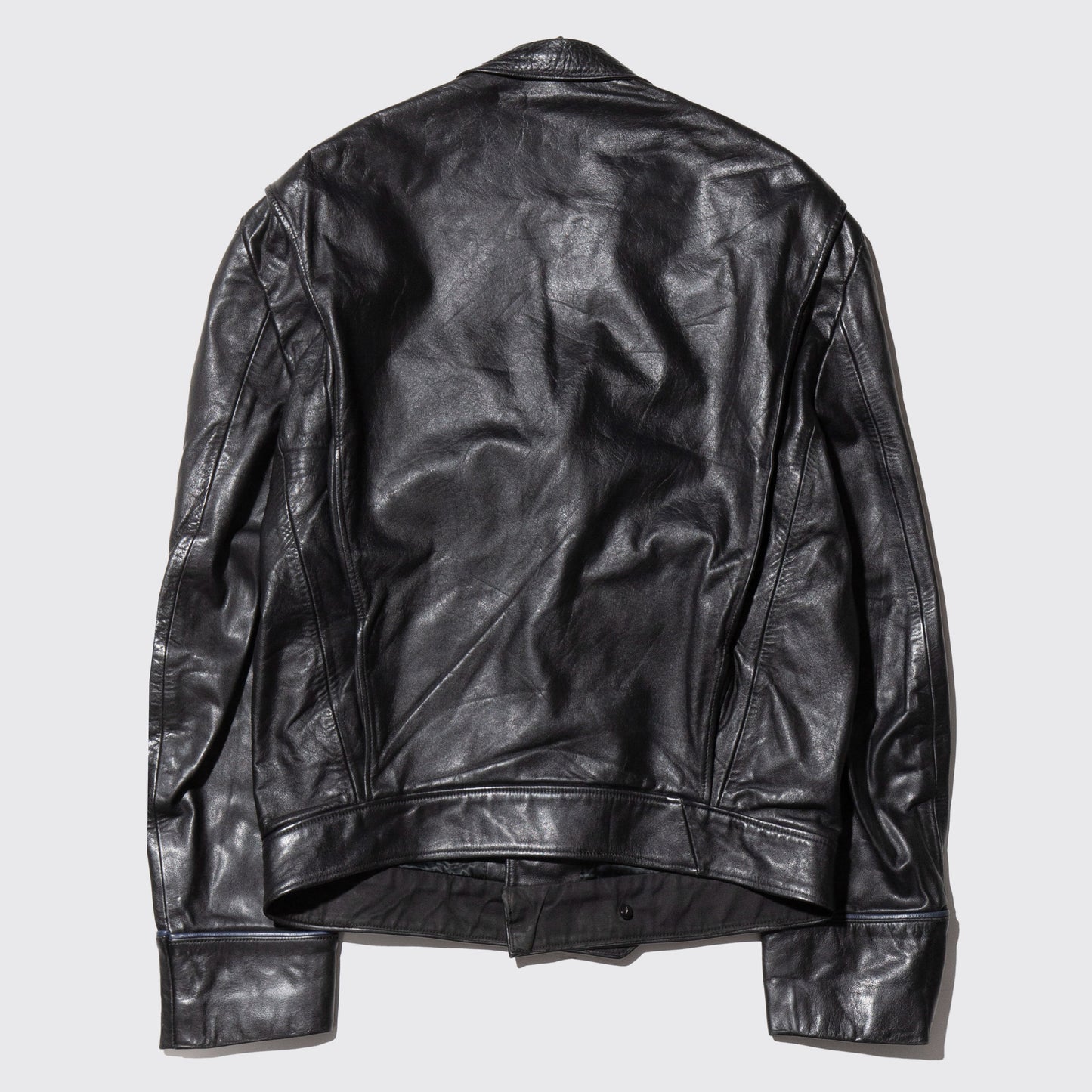 vintage officer leather jacket