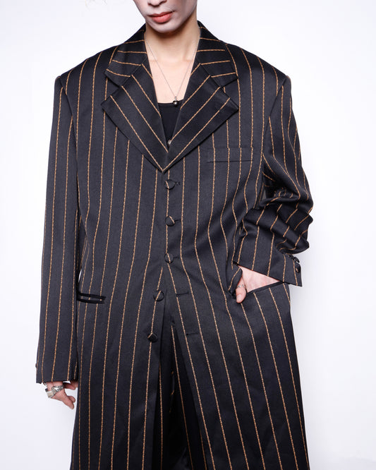 vintage super long stripe zoot set up