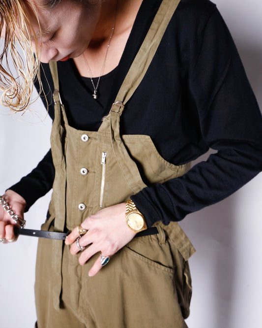 vintage silver king cargo salopette, detachable pocket