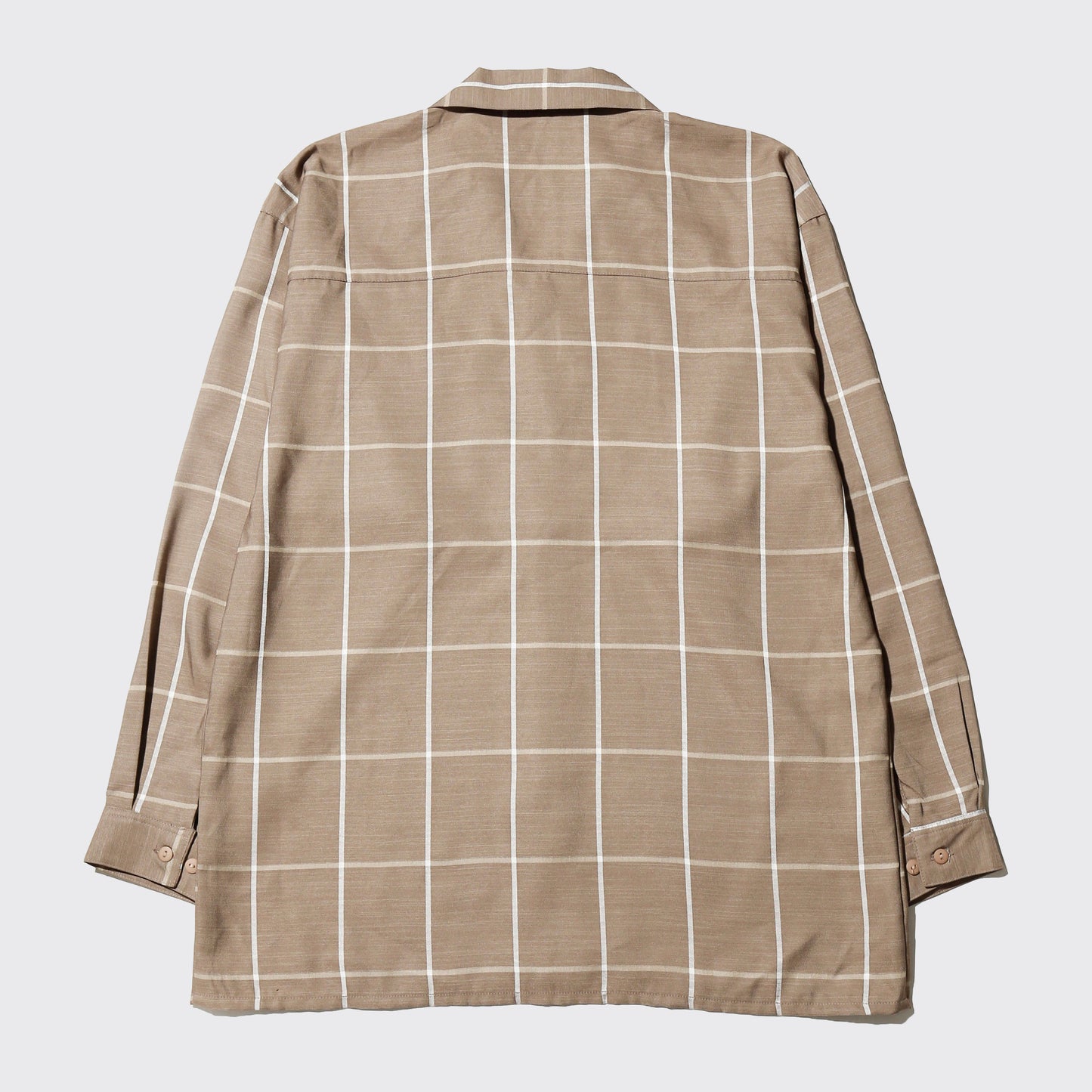 vintage window check open collar shirt