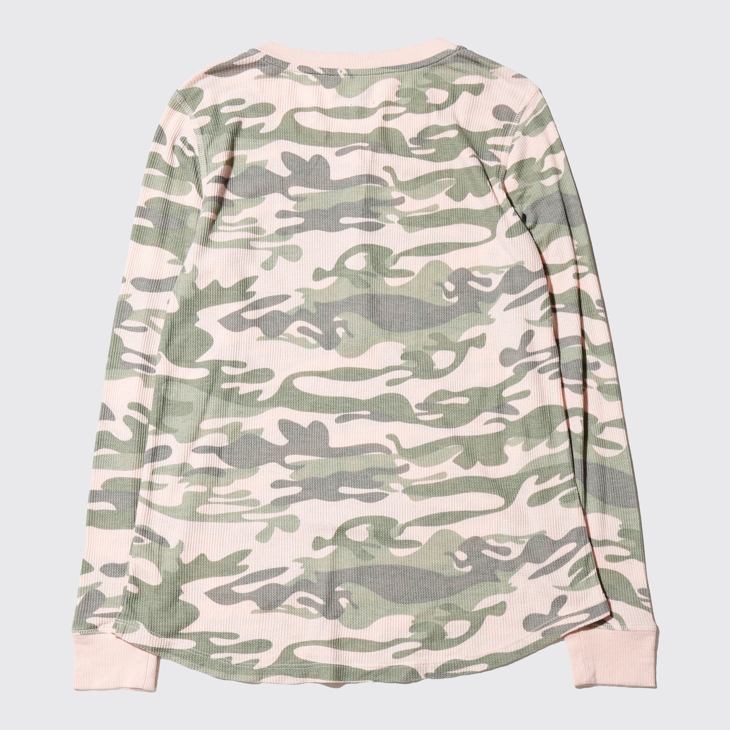 vintage henry neck camo thermal l/s