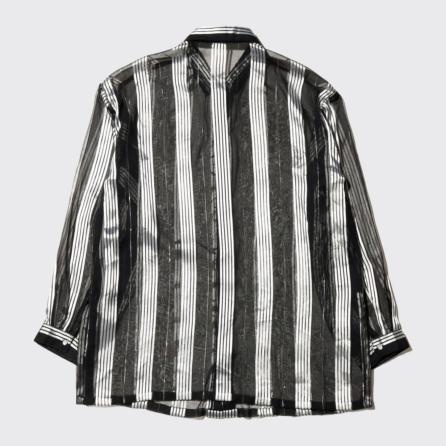 vintage shinny sheer stripe shirt