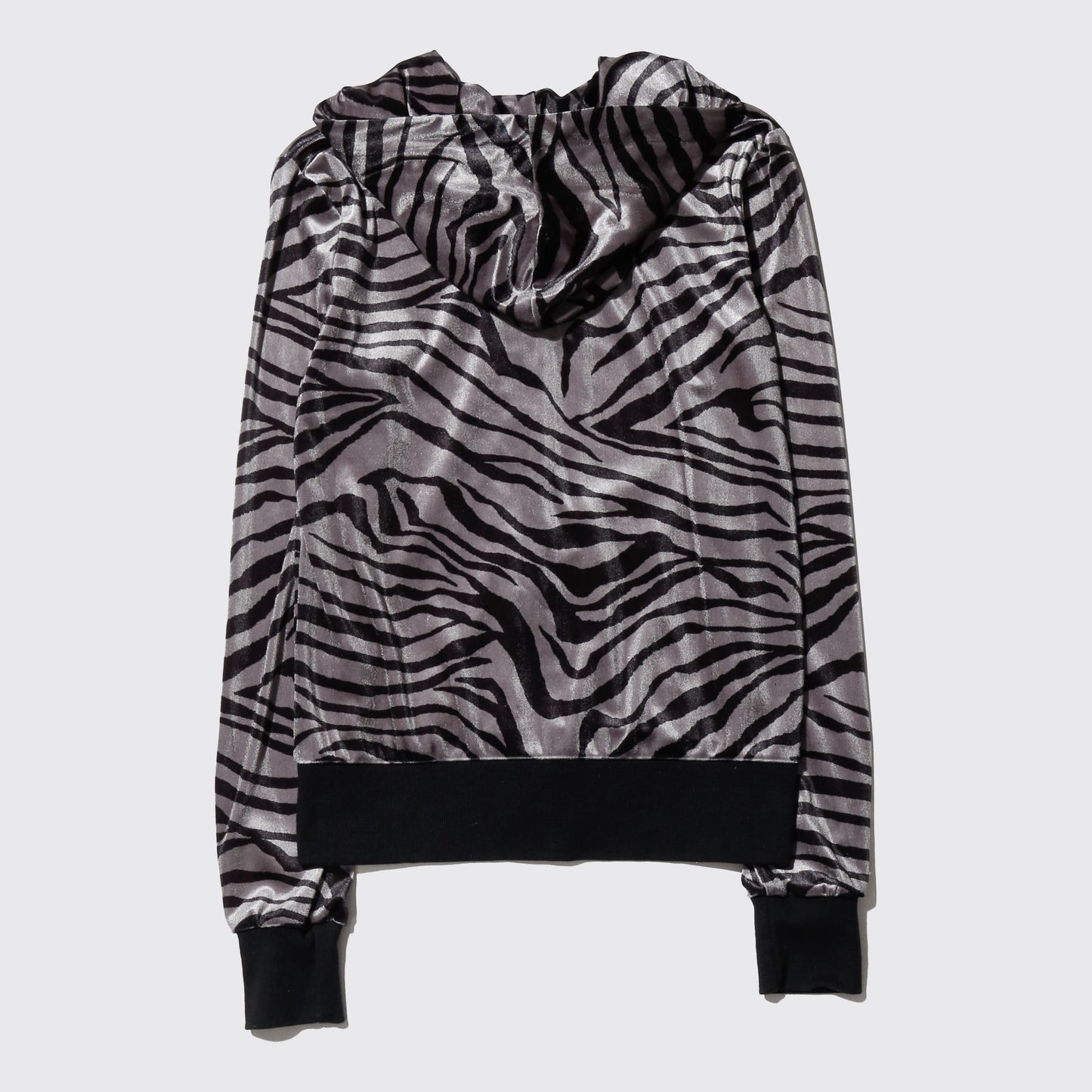 vintage zebra velour hoodie