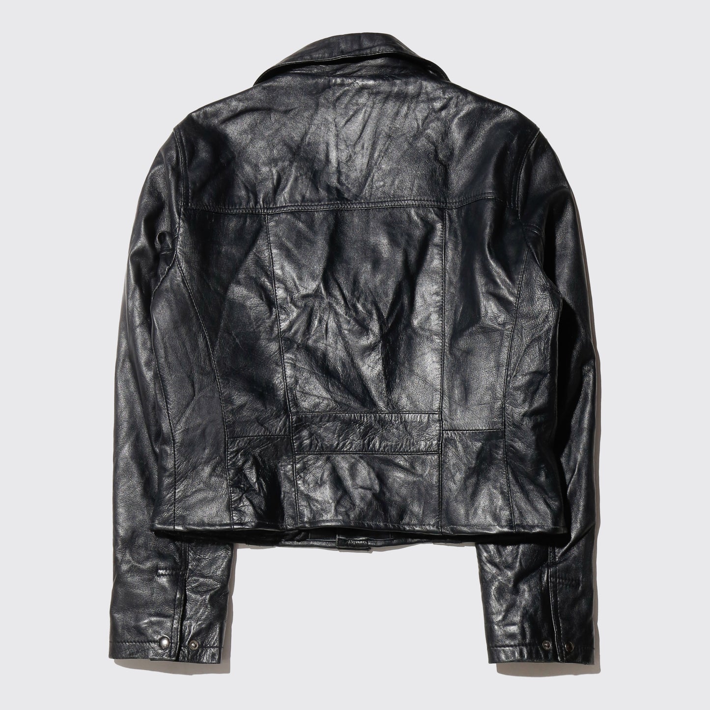 vintage leather trucker jacket