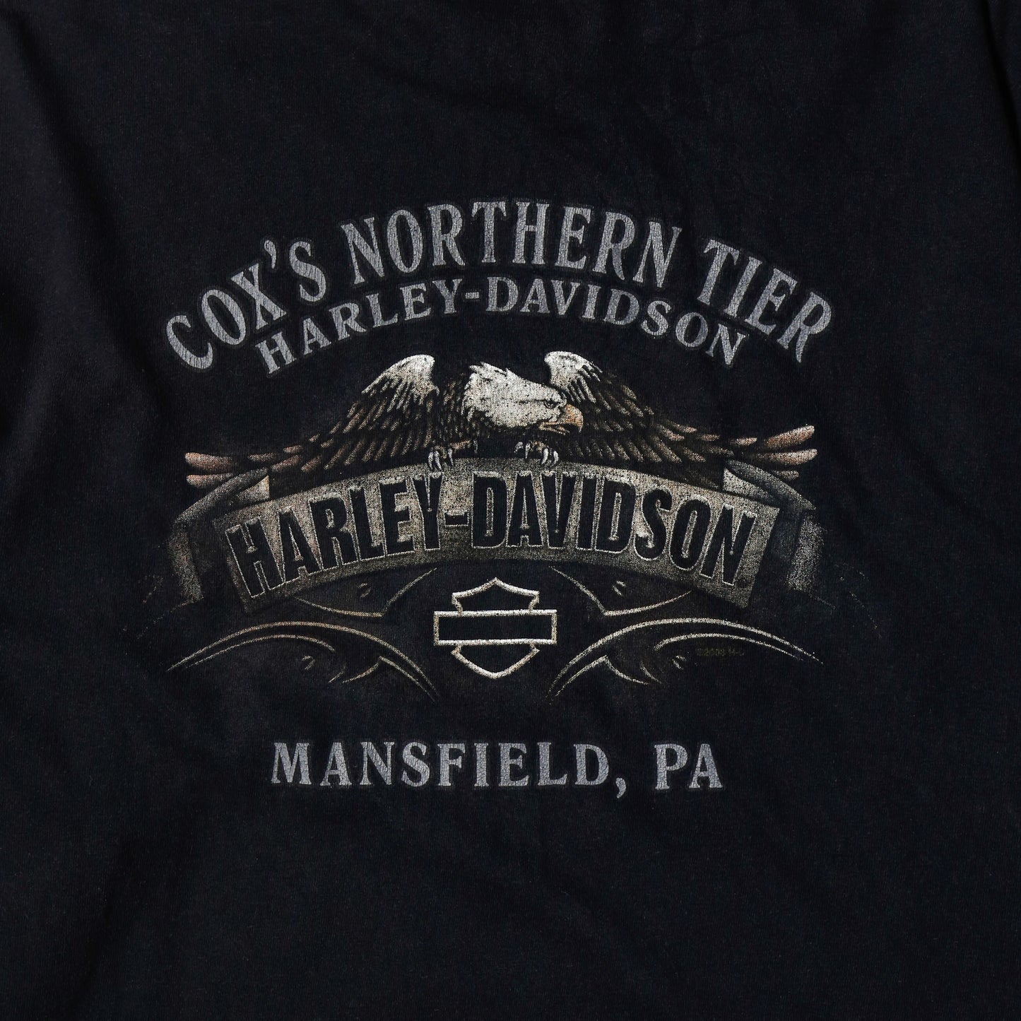 vintage 00's harley-davidson flame sleeve l/s