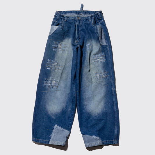 vintage repaired baggy jeans