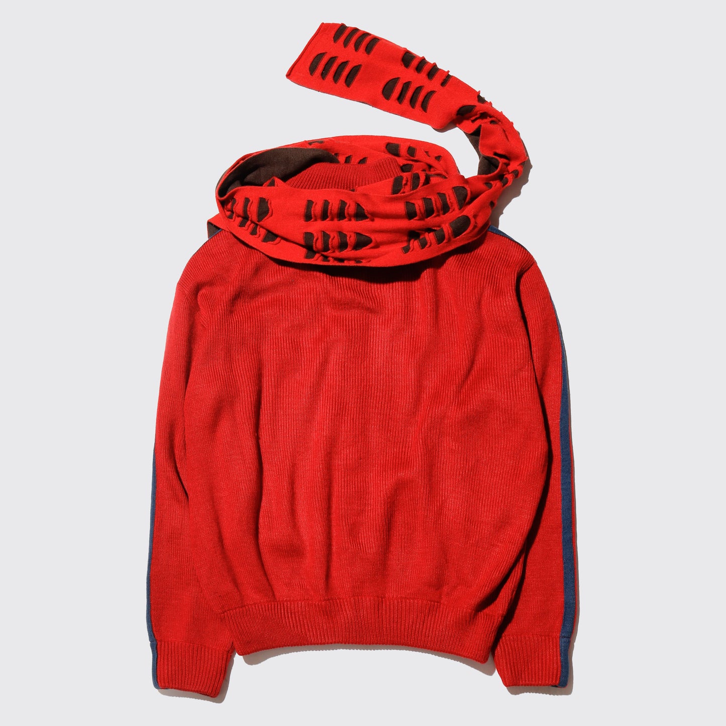 *one-off with muffler knit track jacket with kapper badge