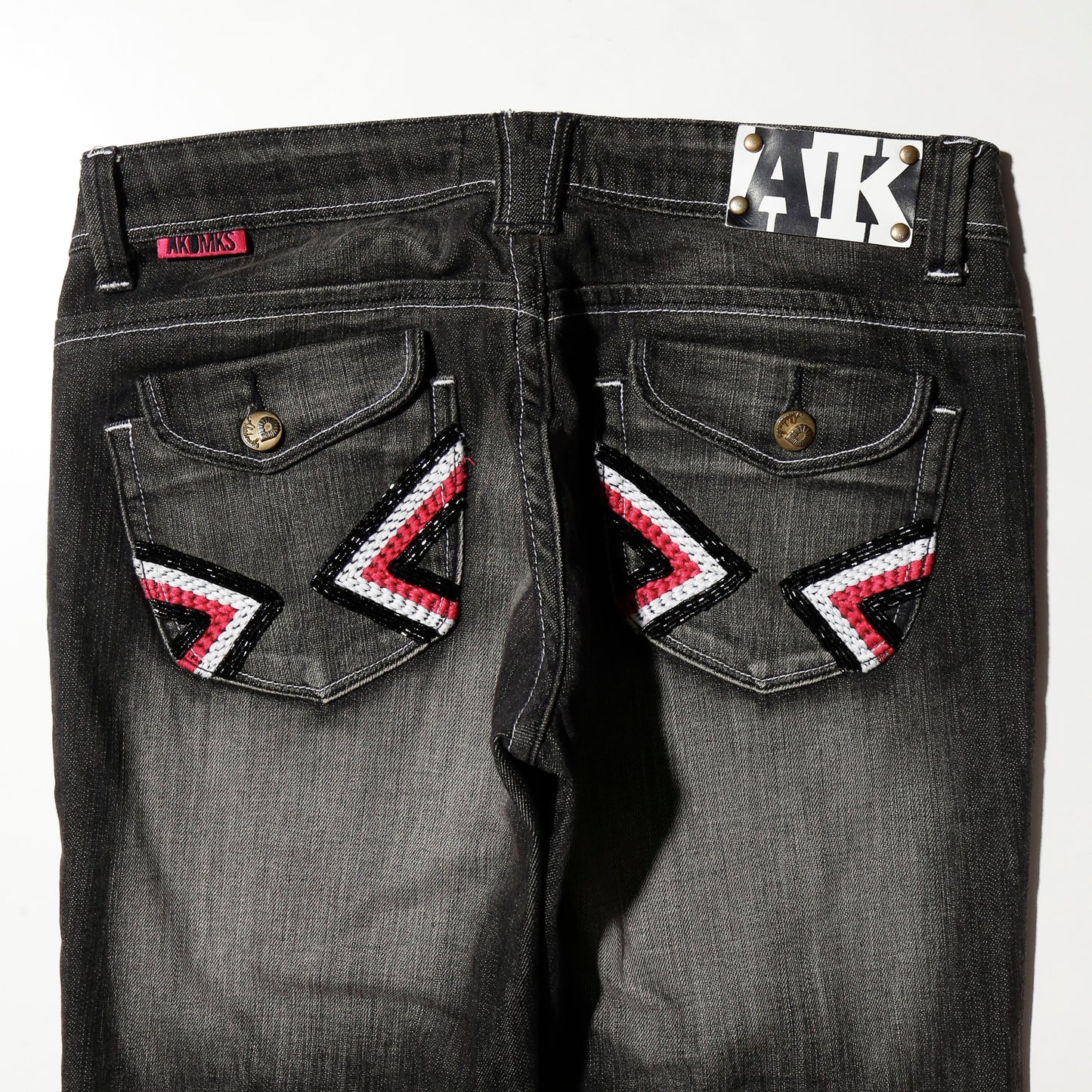vintage akademiks low rise faded flare jeans