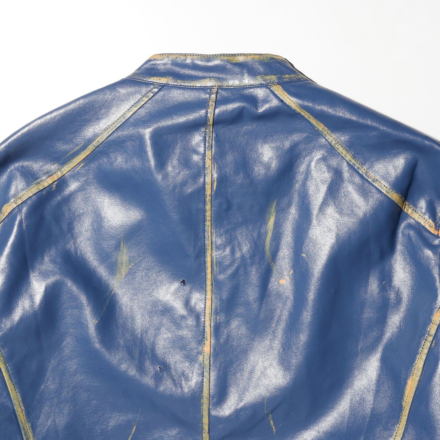 vintage faux vinyl leather riders jacket
