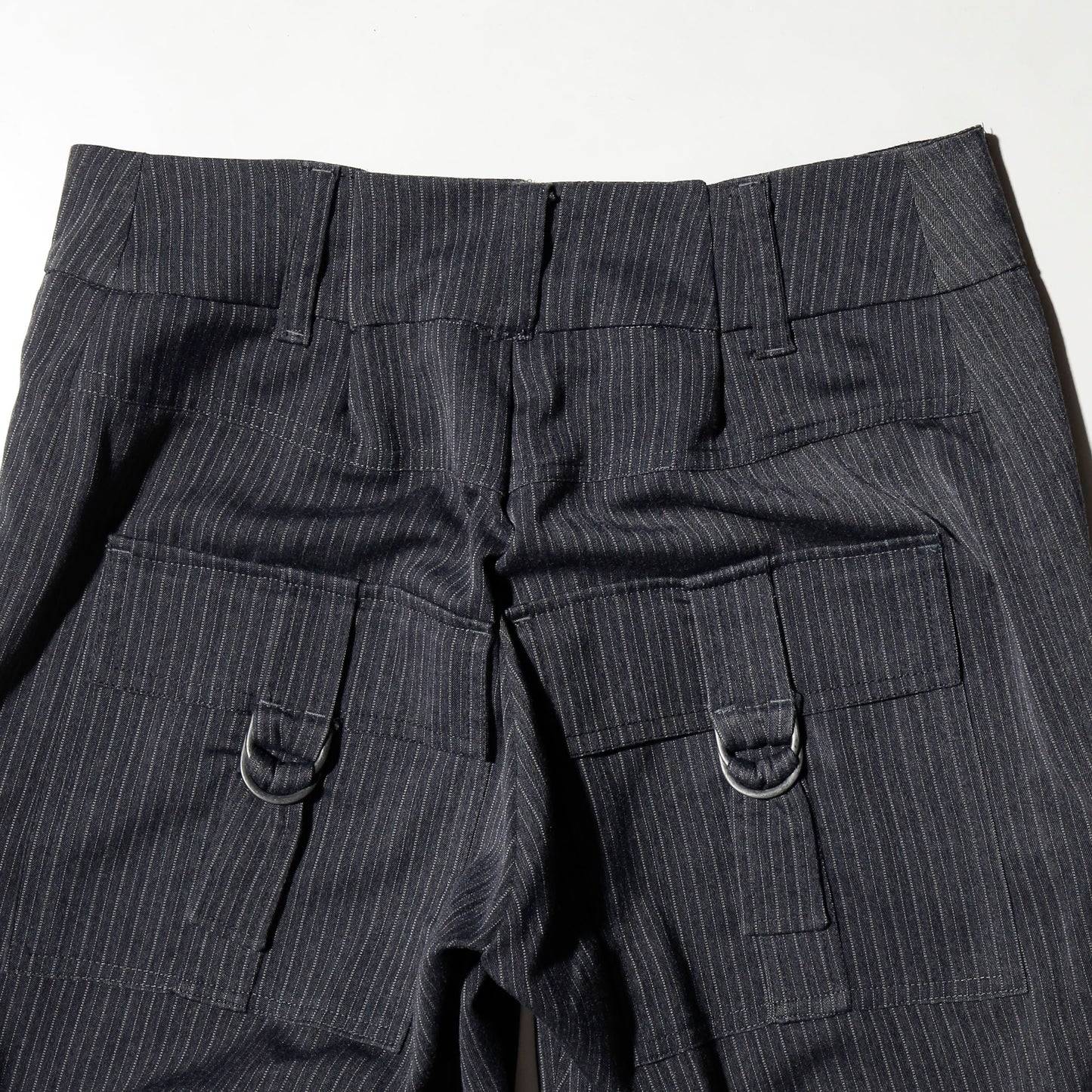 vintage low rise stripe flare slacks