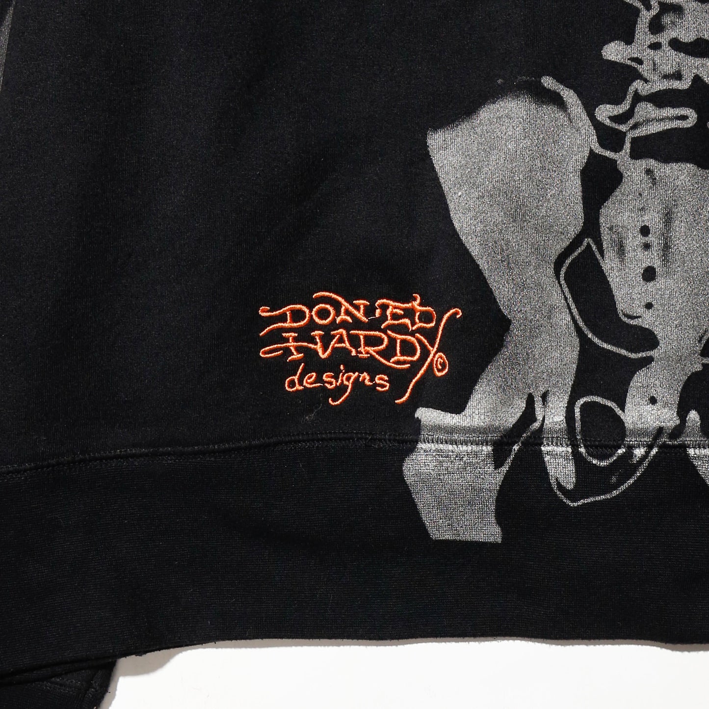 vintage 00's ed hardy skelton hoodie
