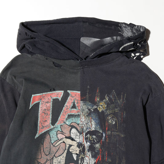 *one-off hybrid hooded cut sew
