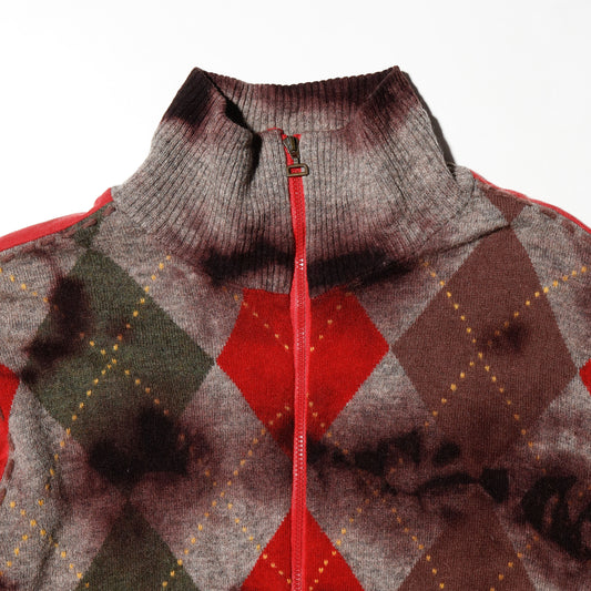 vintage dust argyle drivers sweater