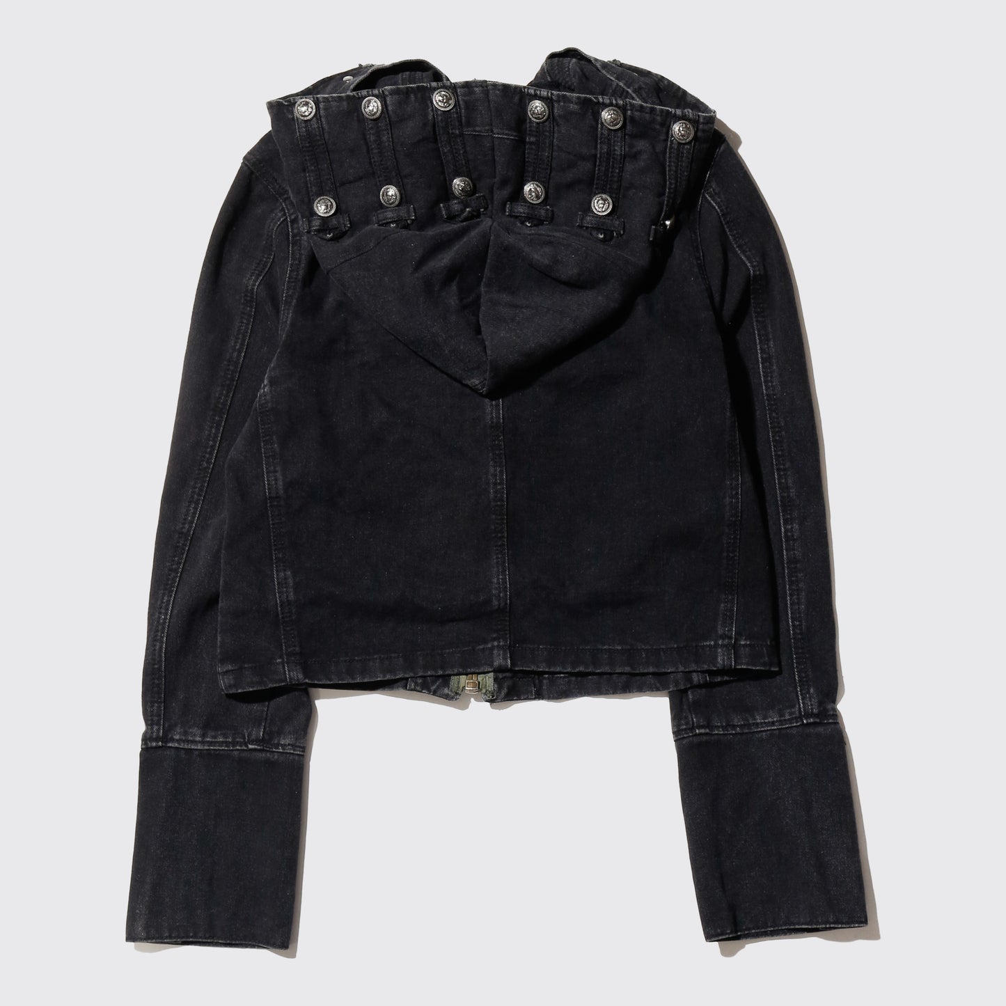 *one-off hooded napoleon jacket