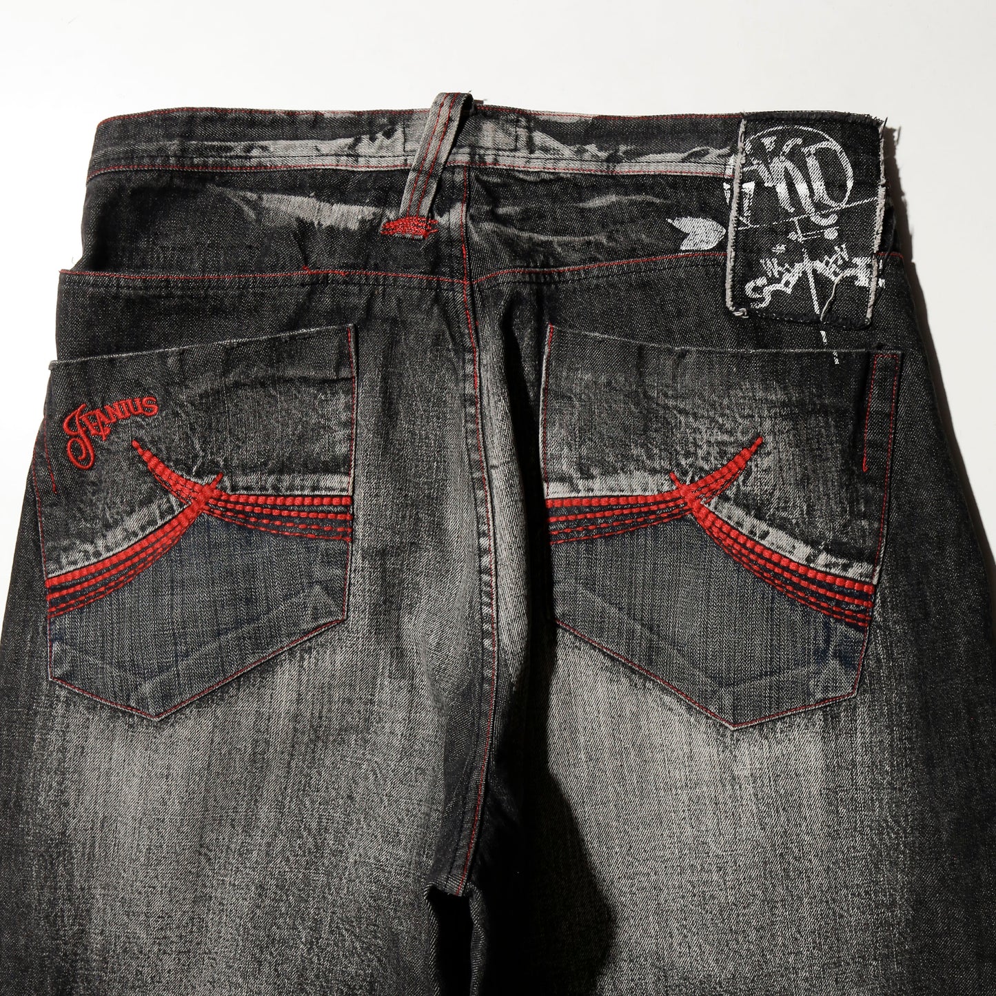 vintage akademiks distressed baggy jeans, *resized