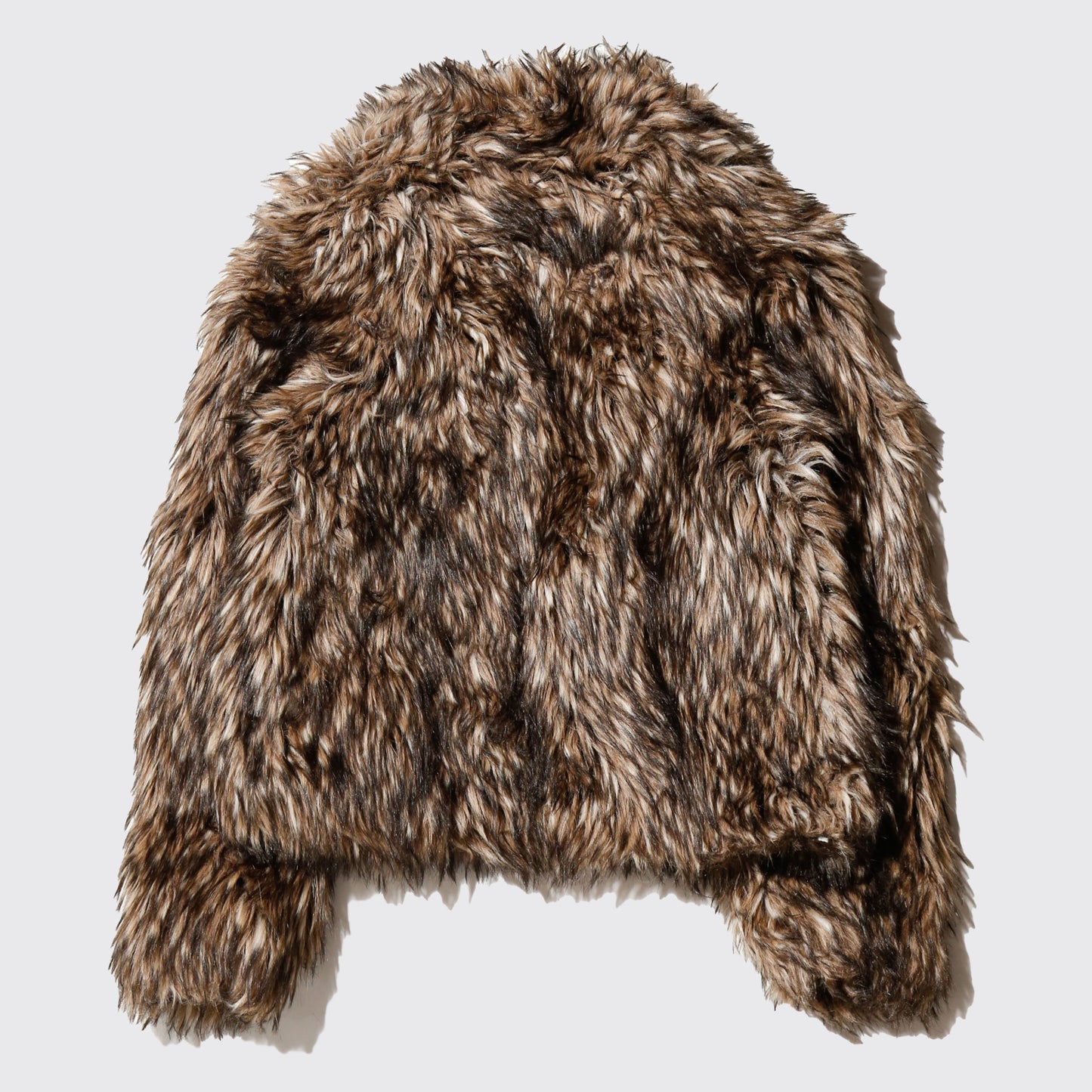 vintage cropped faux fur jacket