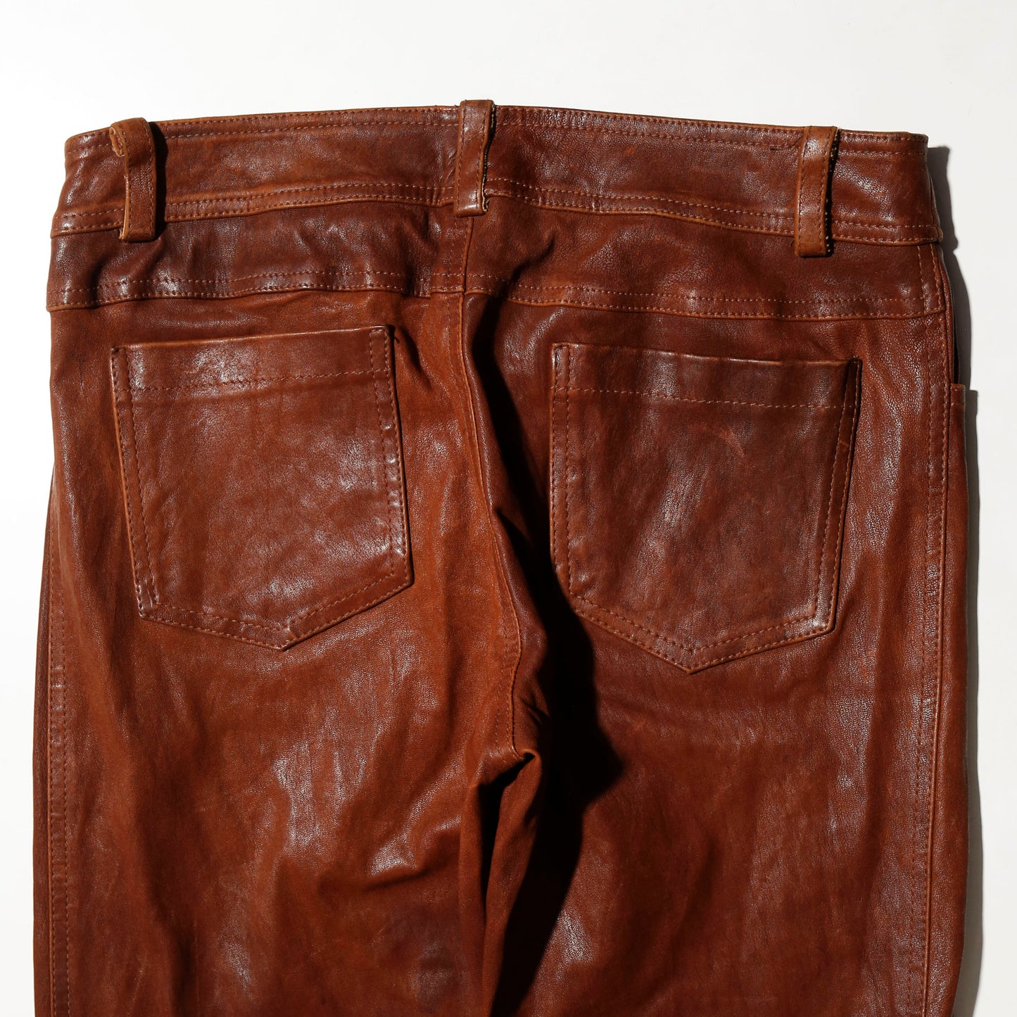vintage alice+olivia low rise flare leather trousers