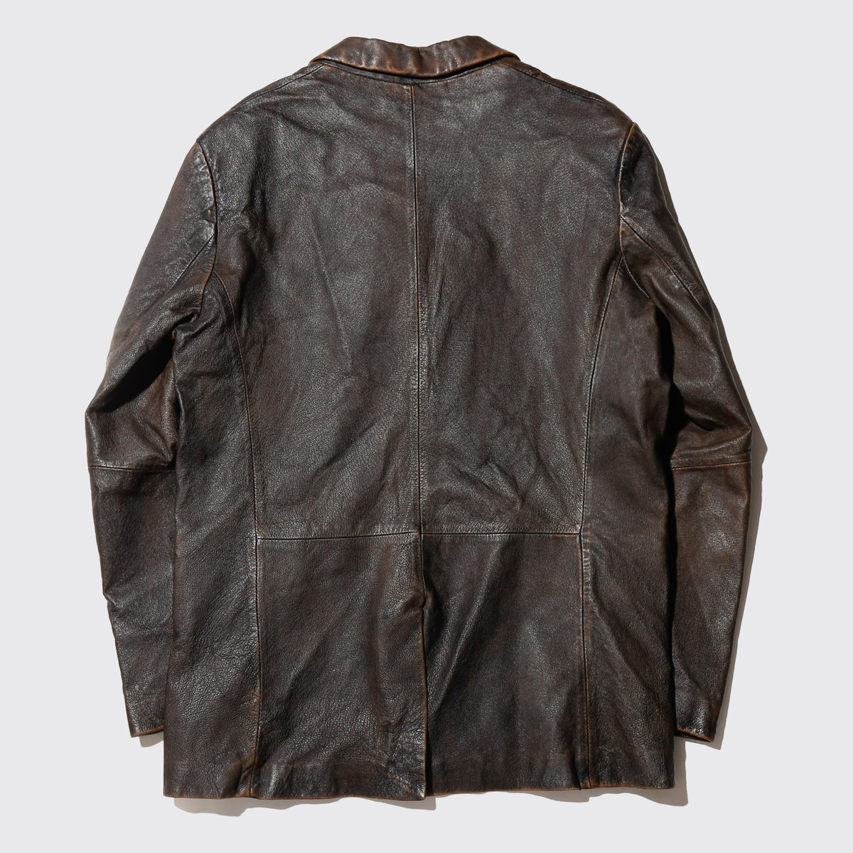 vintage dust leather tailored jacket with kapper badge