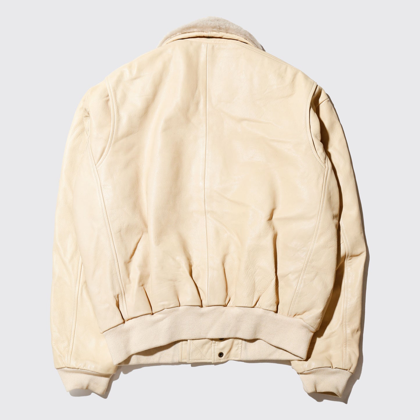 vintage nickelson g-1 type leather jacket , with detachable boa collar