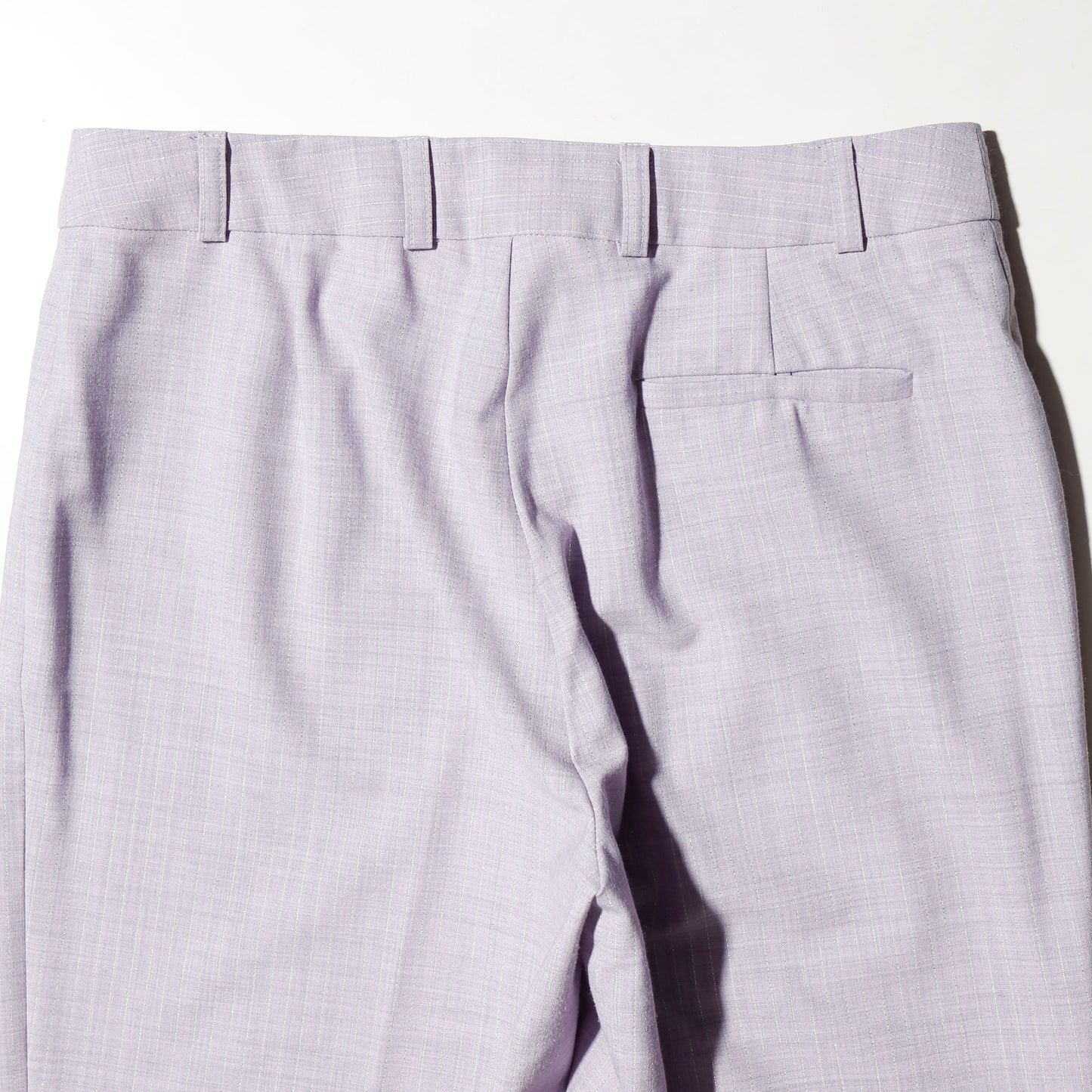 vintage lavender low rise lame flare slacks