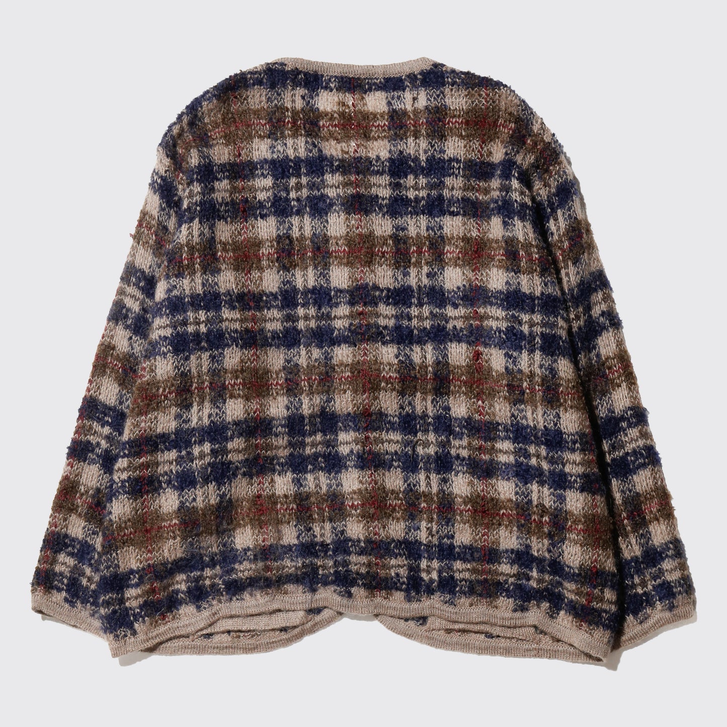 vintage check cardigan with kapper badge