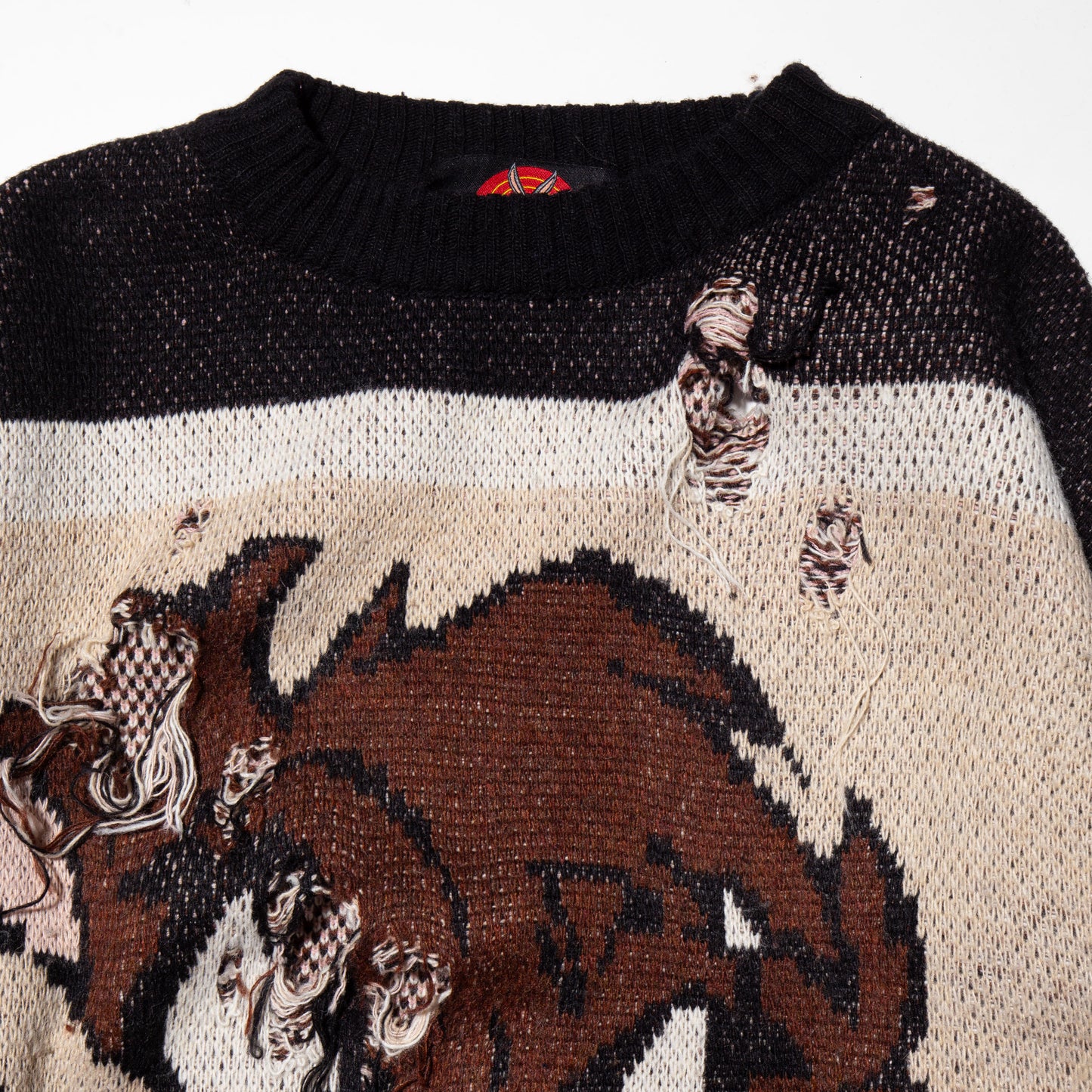 vintage 90's looney tunes taz broken sweater