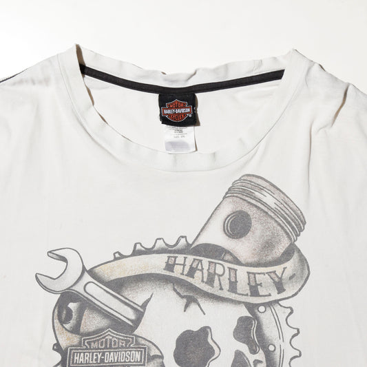 vintage harley-davidson skull t-shirt, *cut off