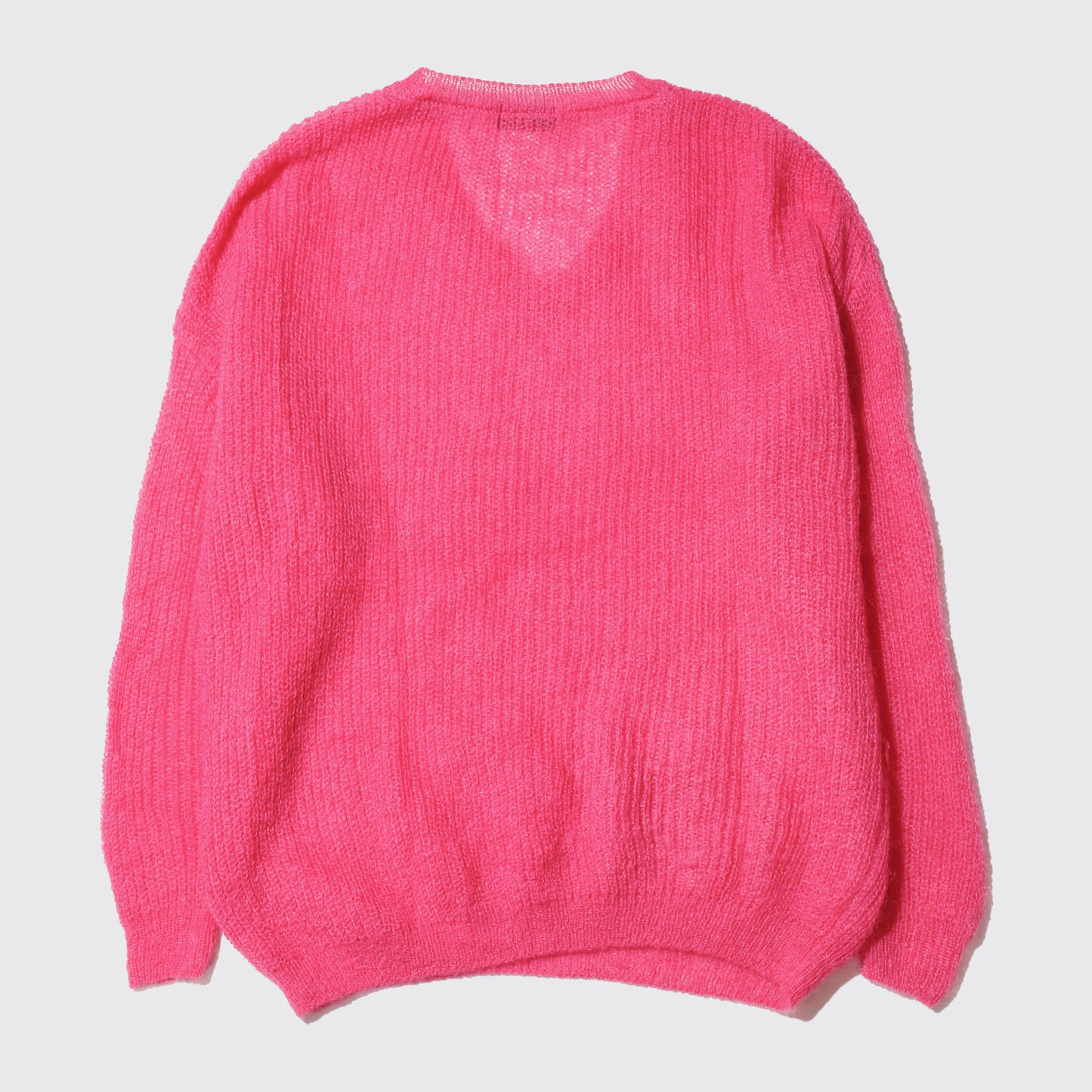 vintage euro toxic pink low gauge sweater