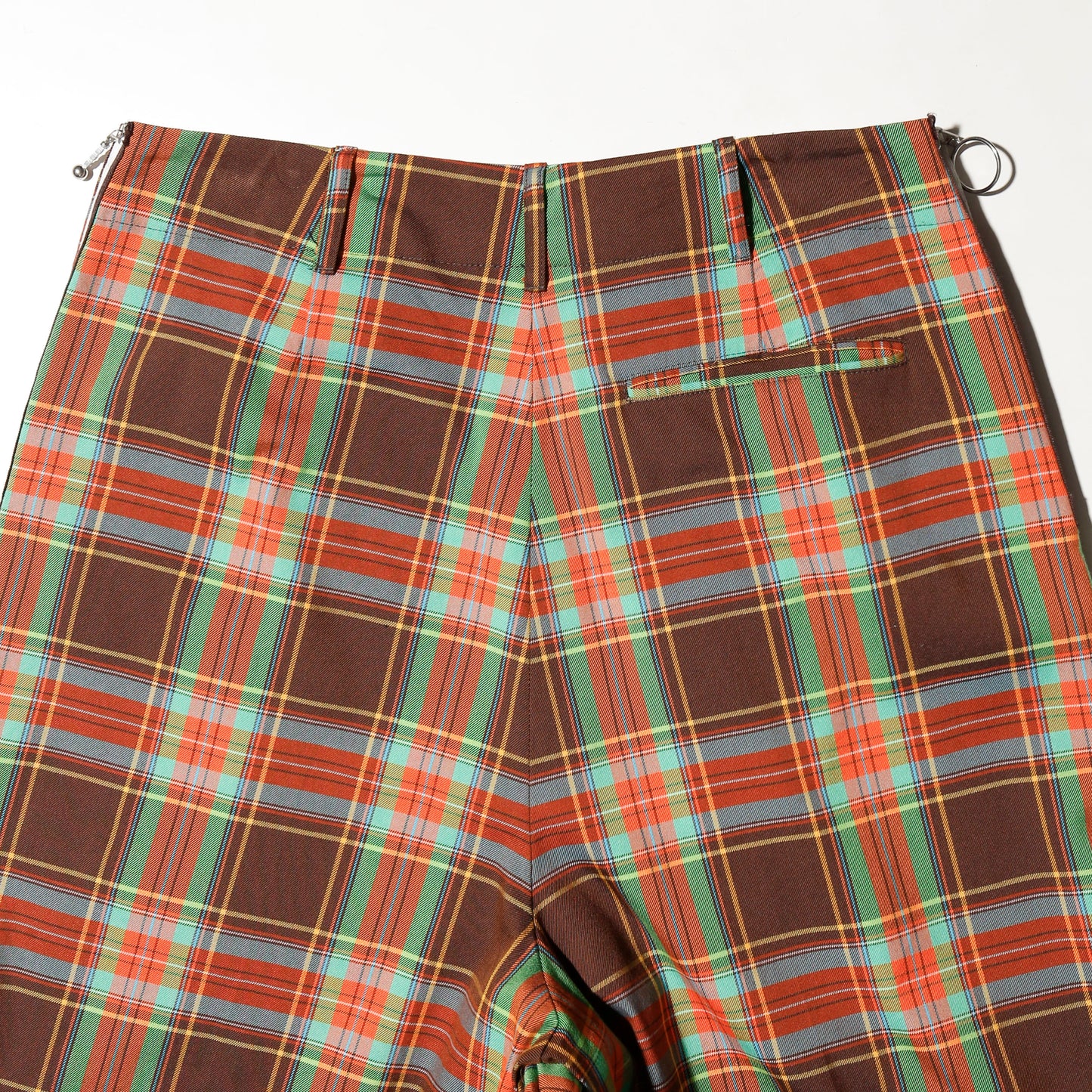 Magliano side zipper check wide shorts