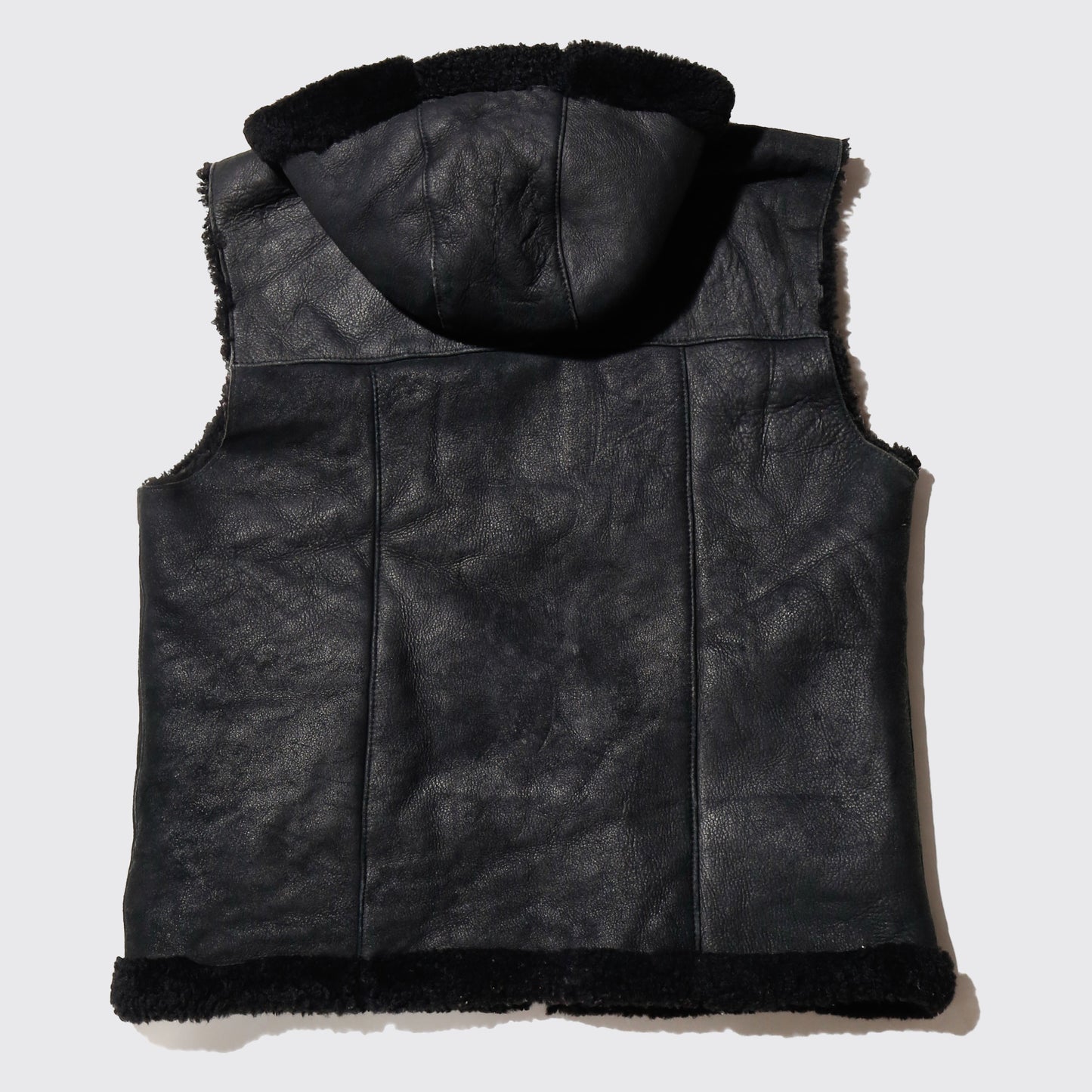 vintage shearling mouton vest