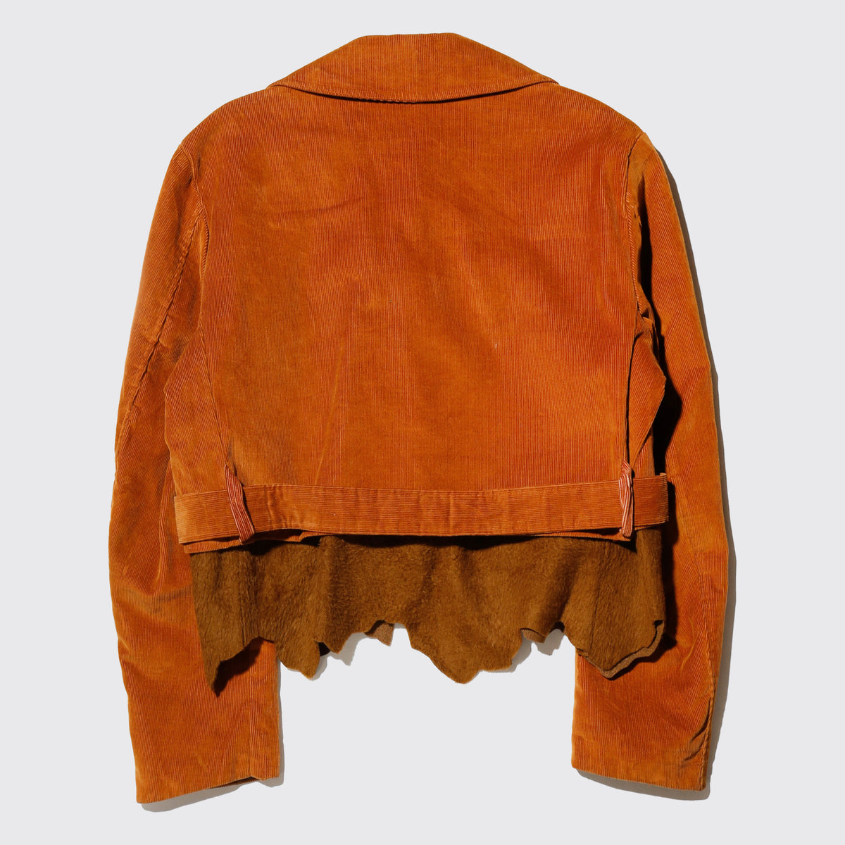*one-off broken boa suede leather jacket