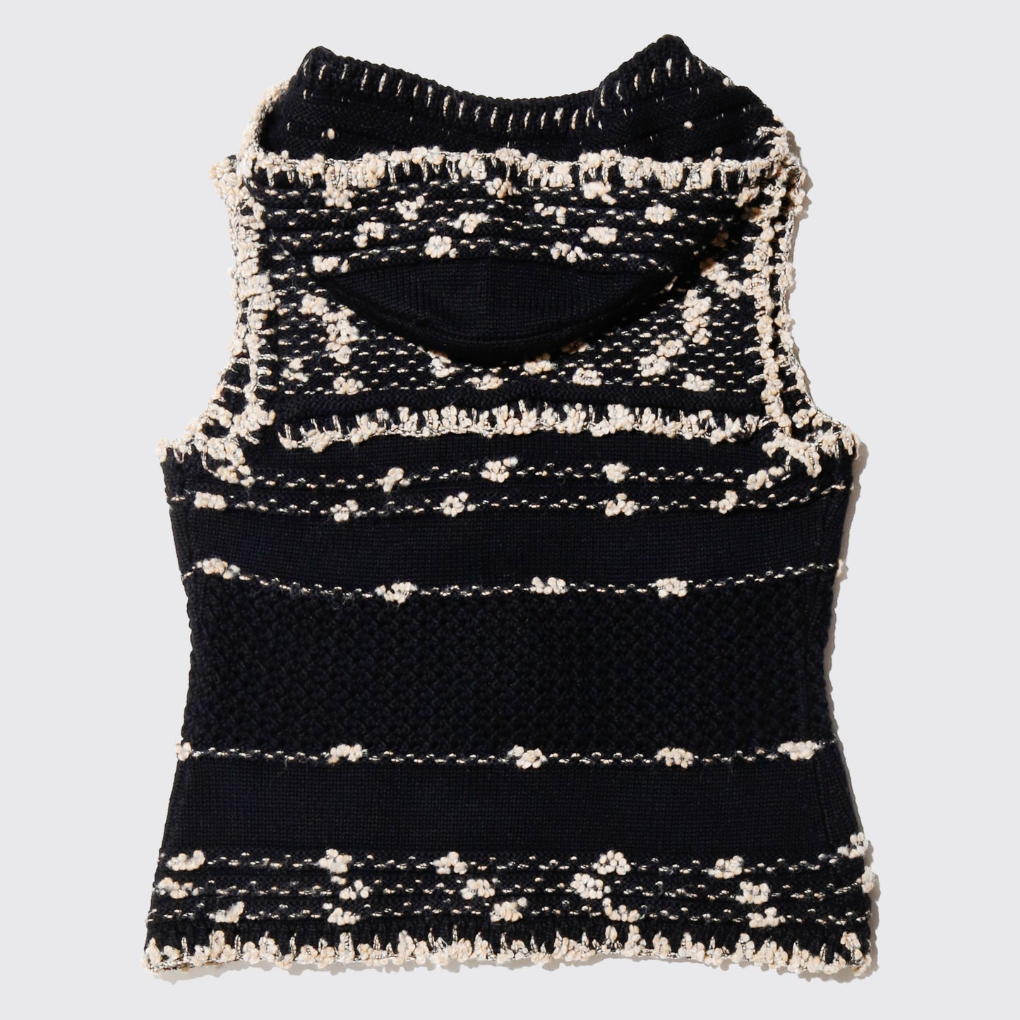 vintage toggle tweed knit vest